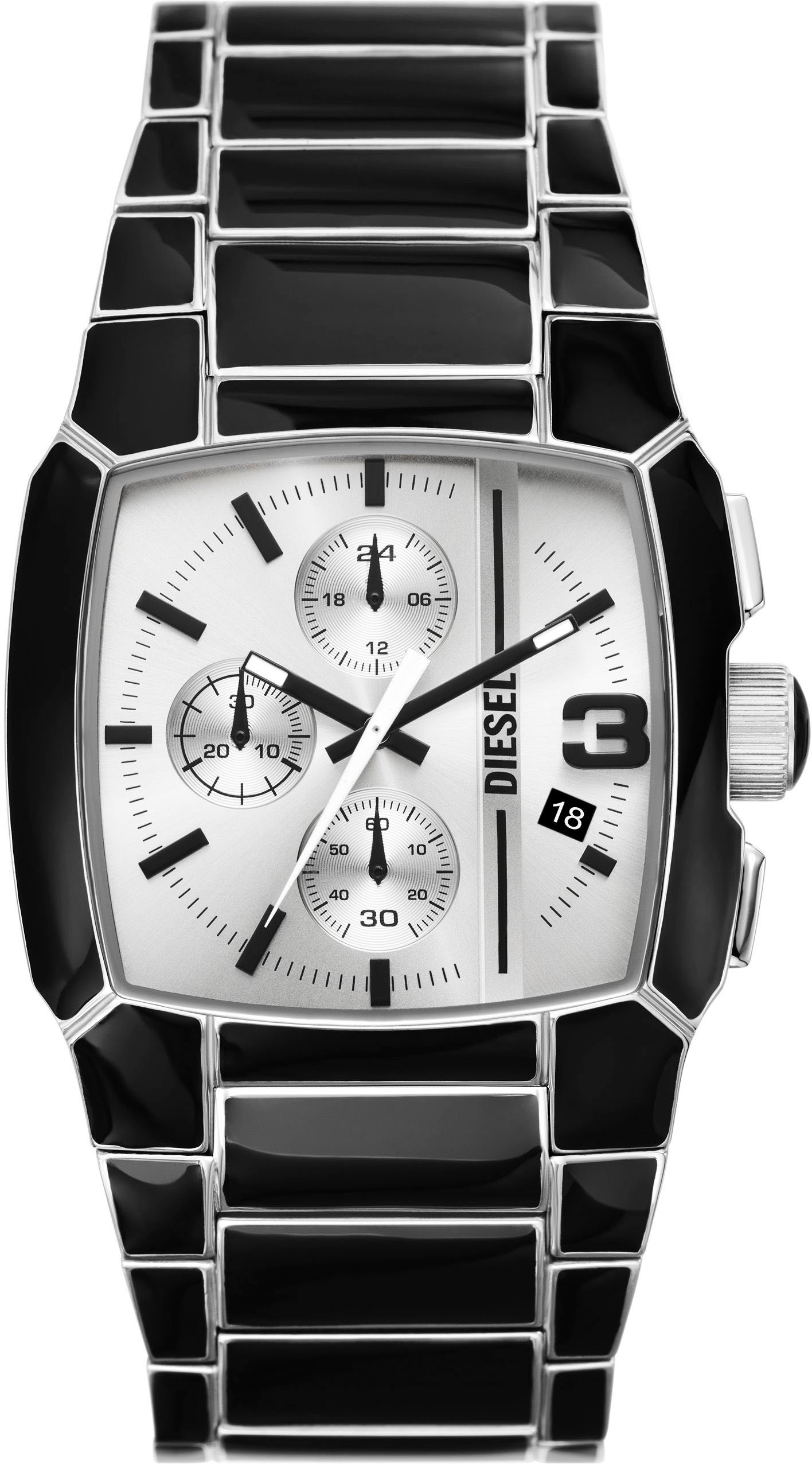 Diesel "CLIFFHANGER" Quarzuhr, Armbanduhr, Herrenuhr, Datum,Stoppfunktion, Edelstahlarmband