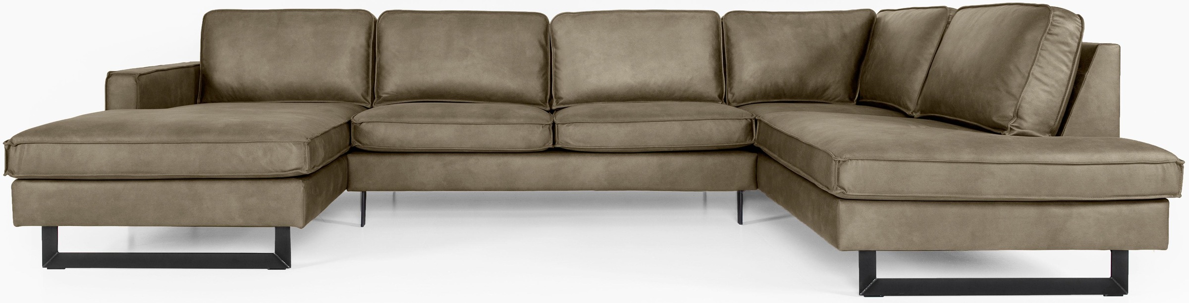 Home affaire Wohnlandschaft "Pinto, 350 cm, U-Form, XXL, mit Ottomanen" Cor günstig online kaufen