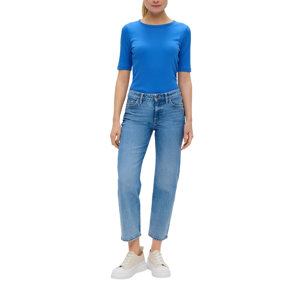 s.Oliver 5-Pocket-Jeans »Karolin«, mit floralem Muster