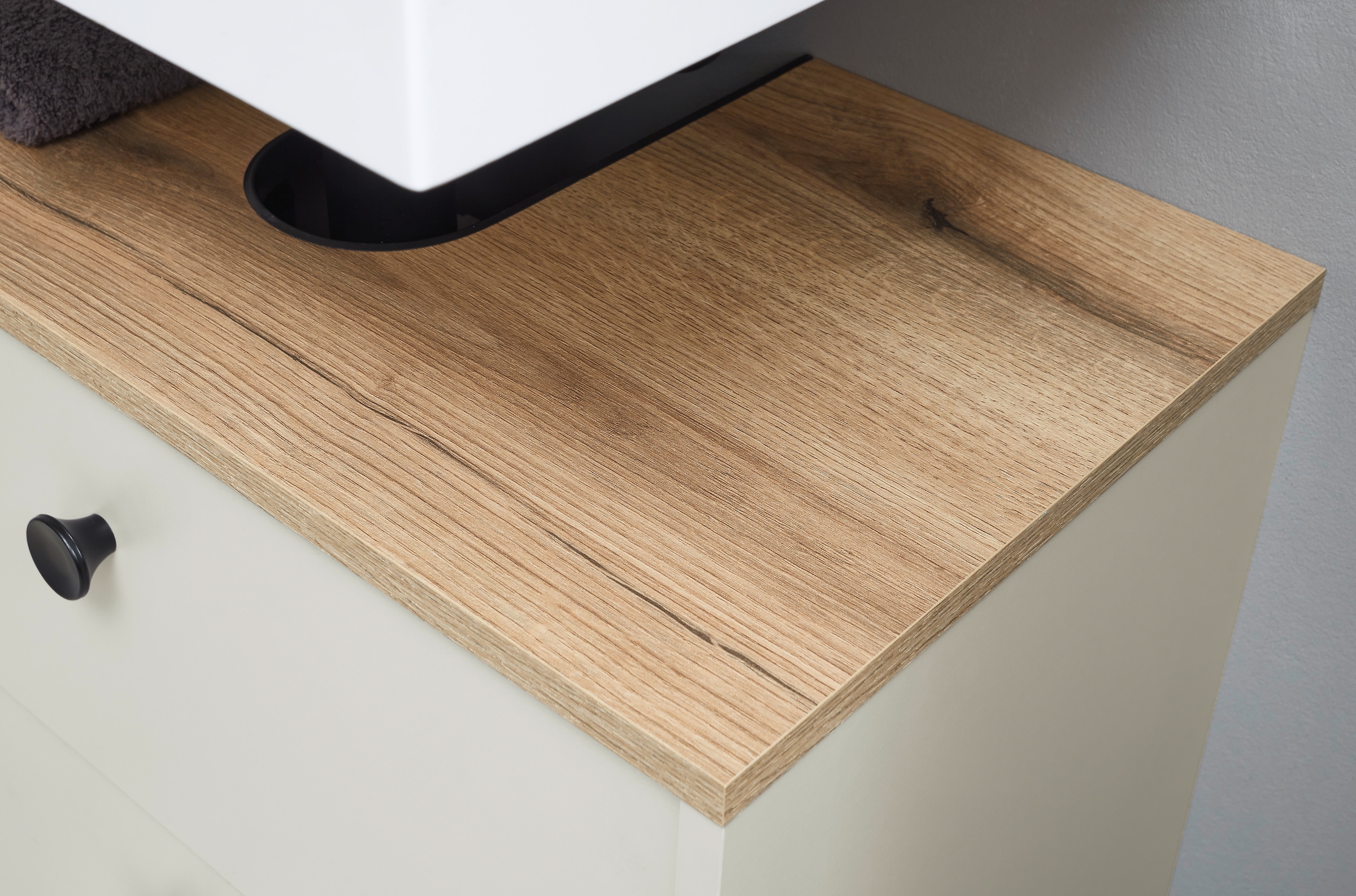 BASIC by Balculina Midischrank »Linea« 1 Stk. tlg. Breite 38cm, U-Profil Füße, Unterflurauszug