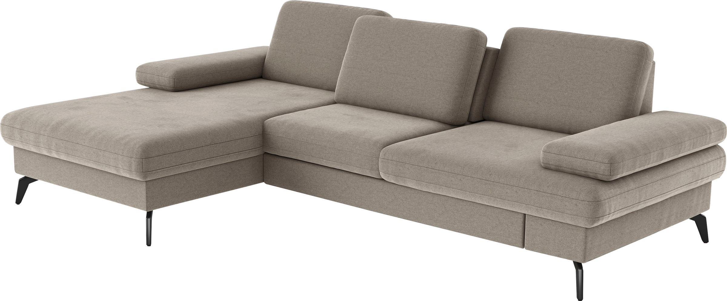 sit&more Ecksofa »Morris L-Form, inkl. Sitztiefenverstellung«, wahlweise mit Armteilverstellung, Bettfunktion & Bettkasten
