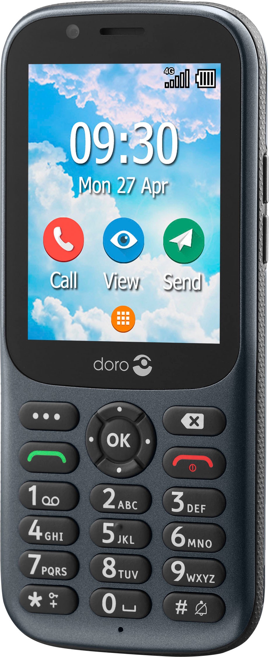 Doro Smartphone »730X«, dunkelgrau, 7,11 cm/2,8 Zoll, 1,3 GB Speicherplatz, 3 MP Kamera