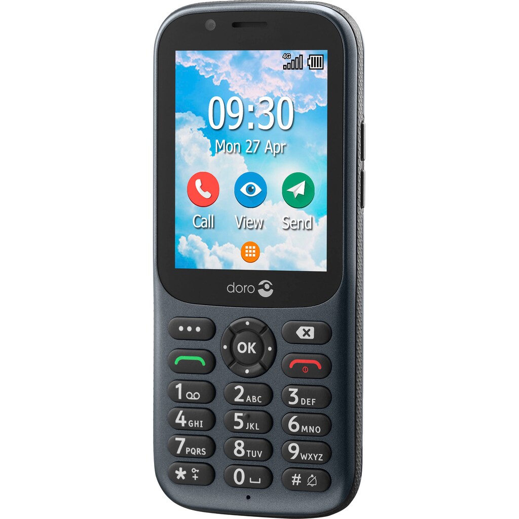 Doro Smartphone »730X«, dunkelgrau, 7,11 cm/2,8 Zoll, 1,3 GB Speicherplatz, 3 MP Kamera