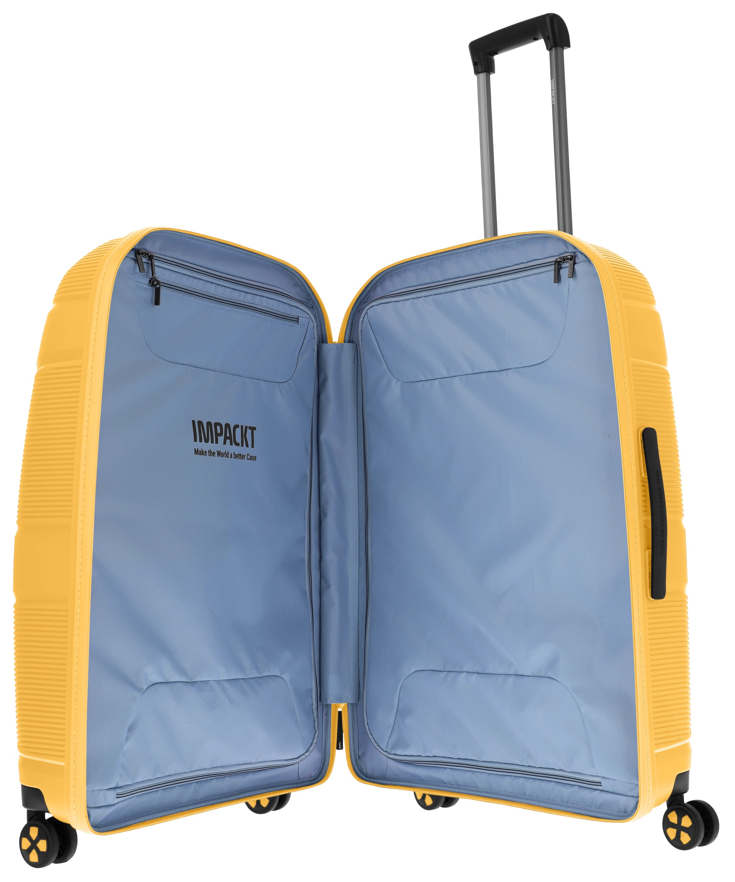 IMPACKT Hartschalen-Trolley »IP1, verschiedene Größen und Farben«, 4 Rollen, Hartschalen-Koffer vegan Koffer Reisegepäck USB-Port TSA Zahlenschloss
