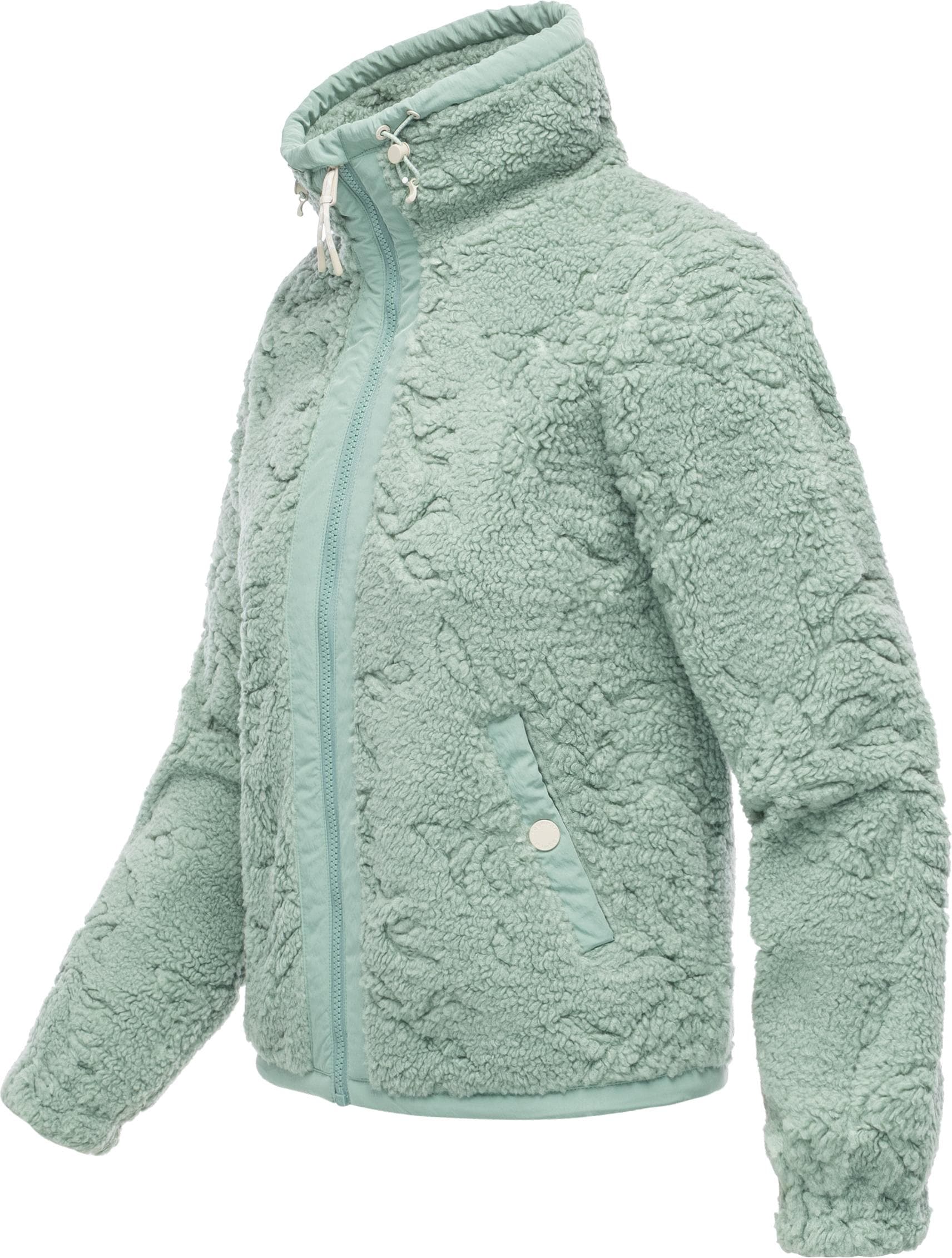 Ragwear Plüschjacke »Nordicka II« ohne Kapuze Sportliche Teddy-Fleecejacke mit verstellbarem Kragen