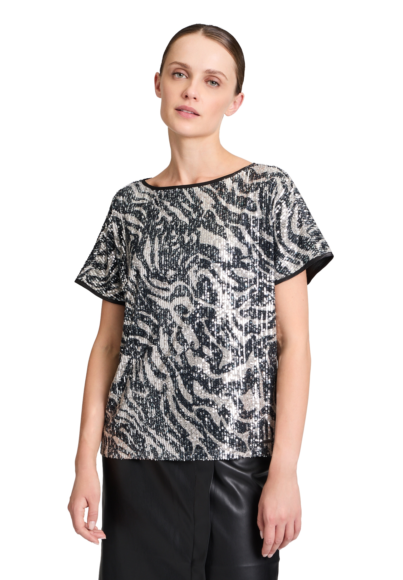 Betty&Co Schlupfbluse "Betty & Co Damen Schlupfbluse mit Pailletten" günstig online kaufen