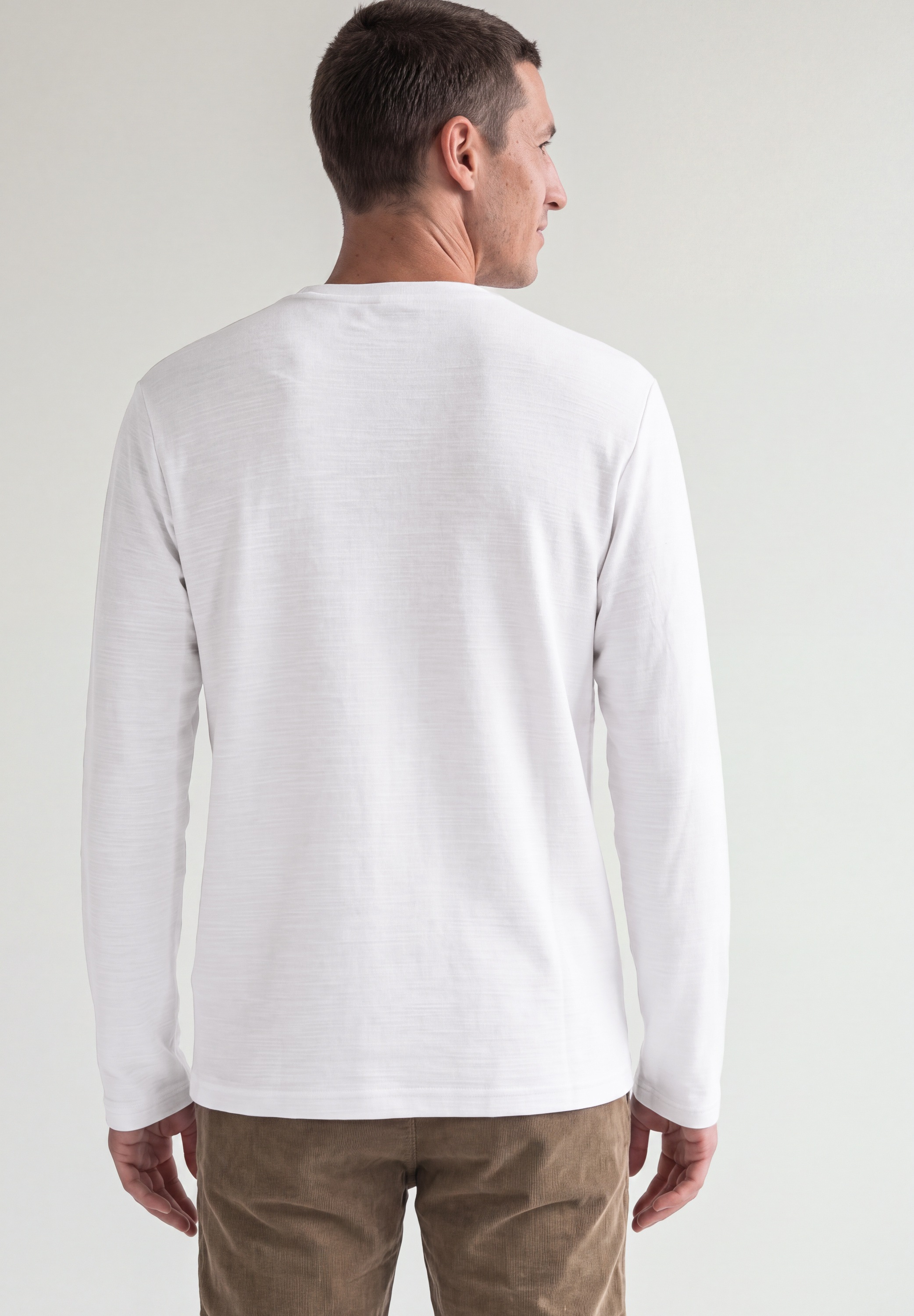 STREET ONE MEN Langarmshirt im soften Baumwoll-Mix