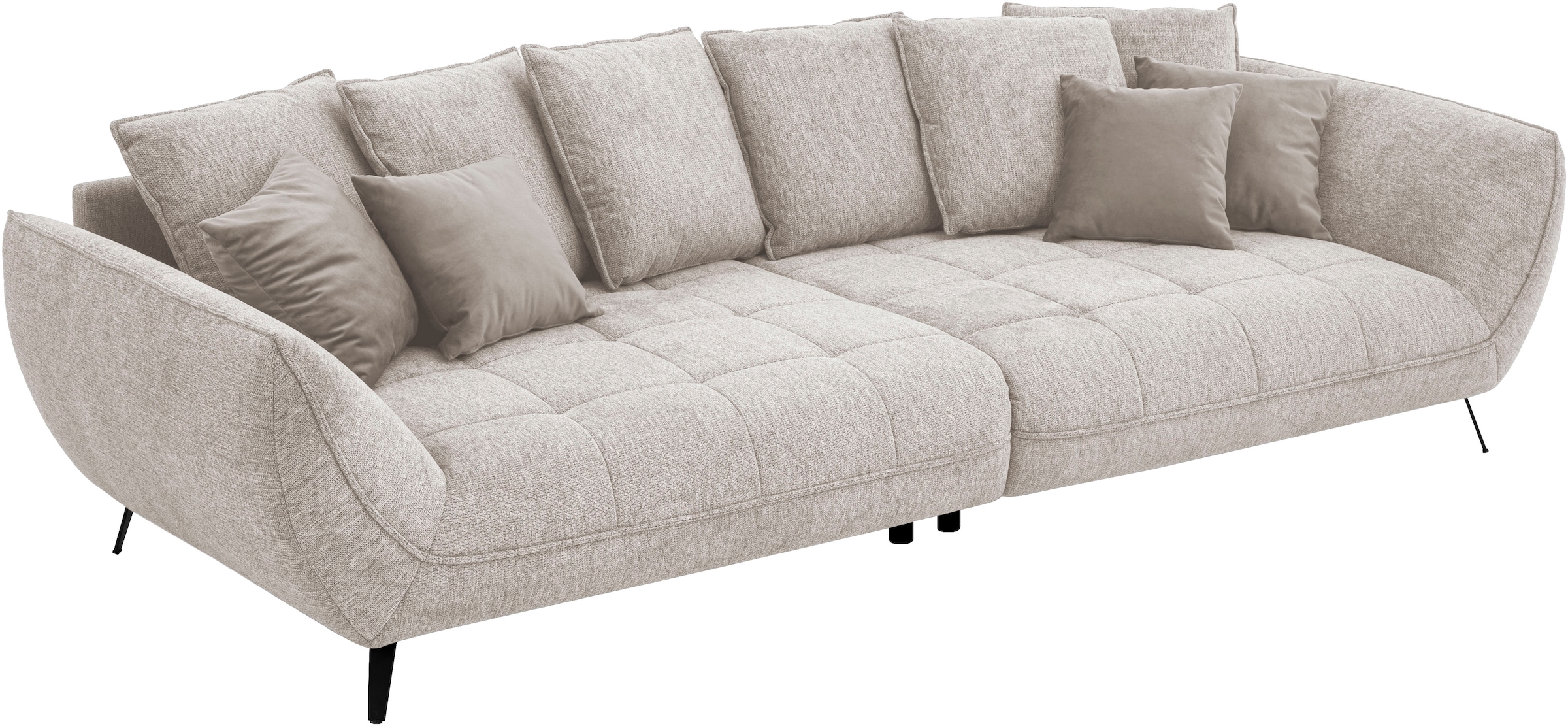 exxpo - sofa fashion Big-Sofa »Triton Mega Sofa,toller Sitzkomfort, Steppung im Sitz, Breite 311cm«, inkl.10-teiliges Kissenset,gemütliches Megasofa,viel Platz zum Relaxen