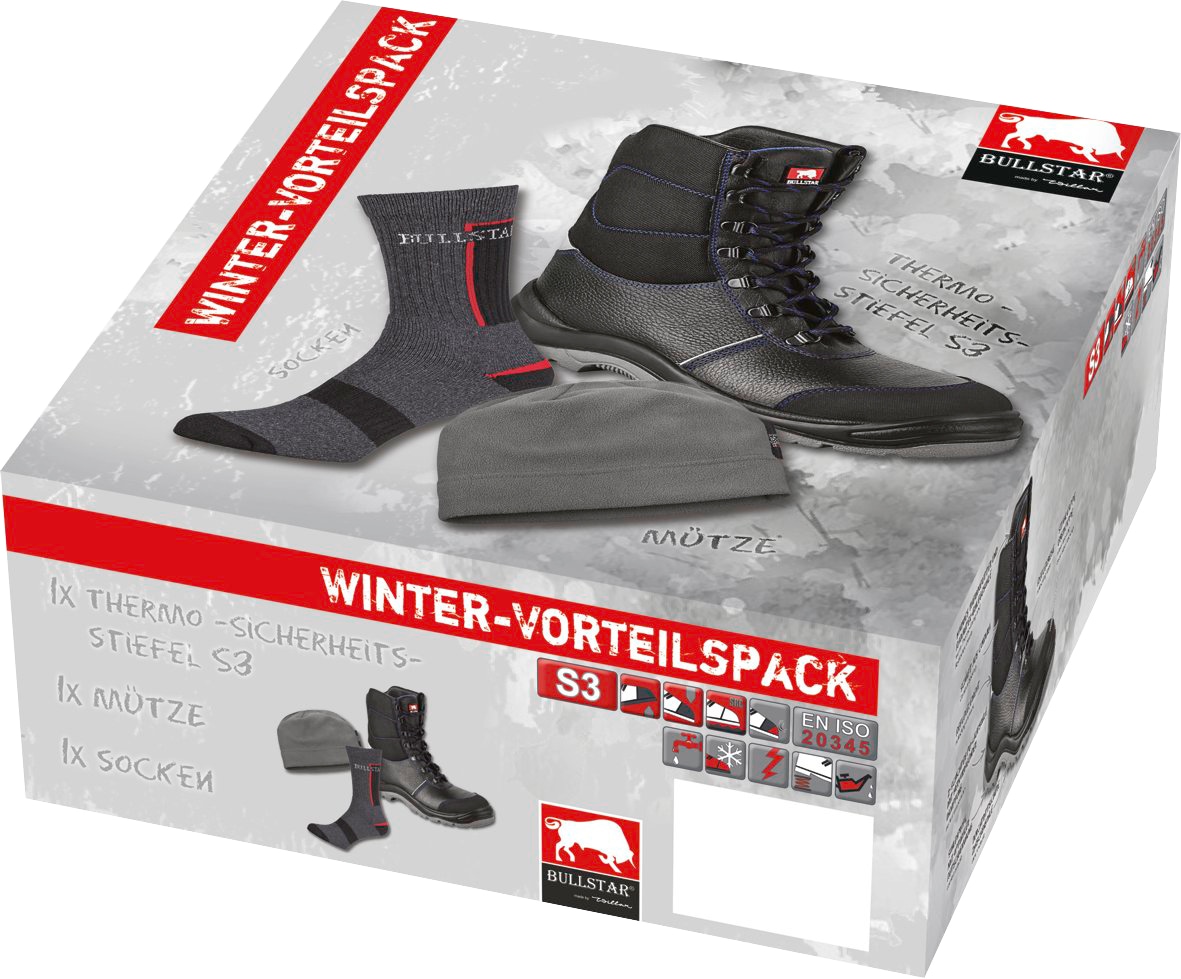 Winter-Vorteilspack Sicherheitsstiefel, mit | Bullstar BAUR Mütze, kaufen Socken und S3