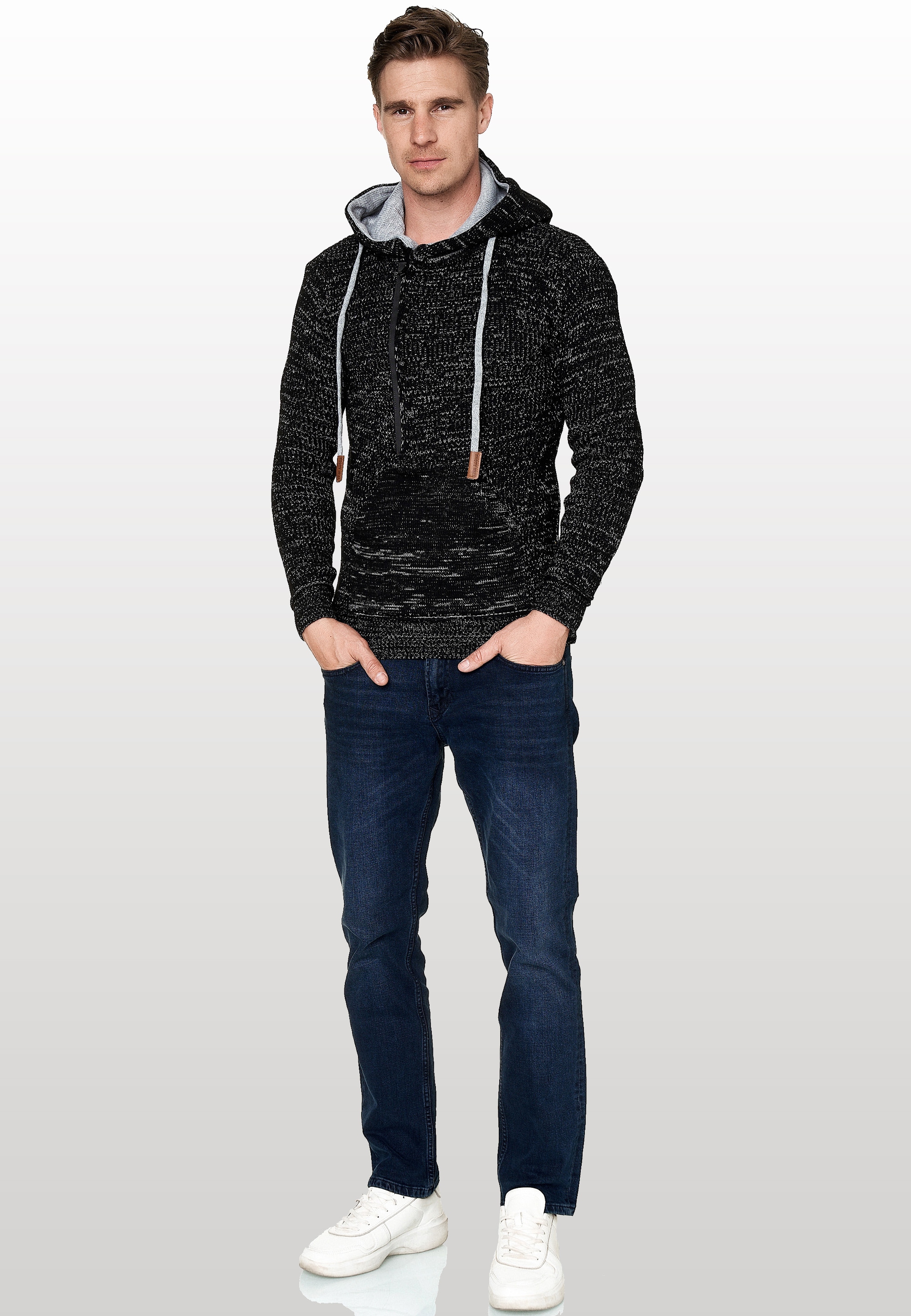 Rusty Neal Kapuzensweatshirt, mit stylischem Ausschnitt