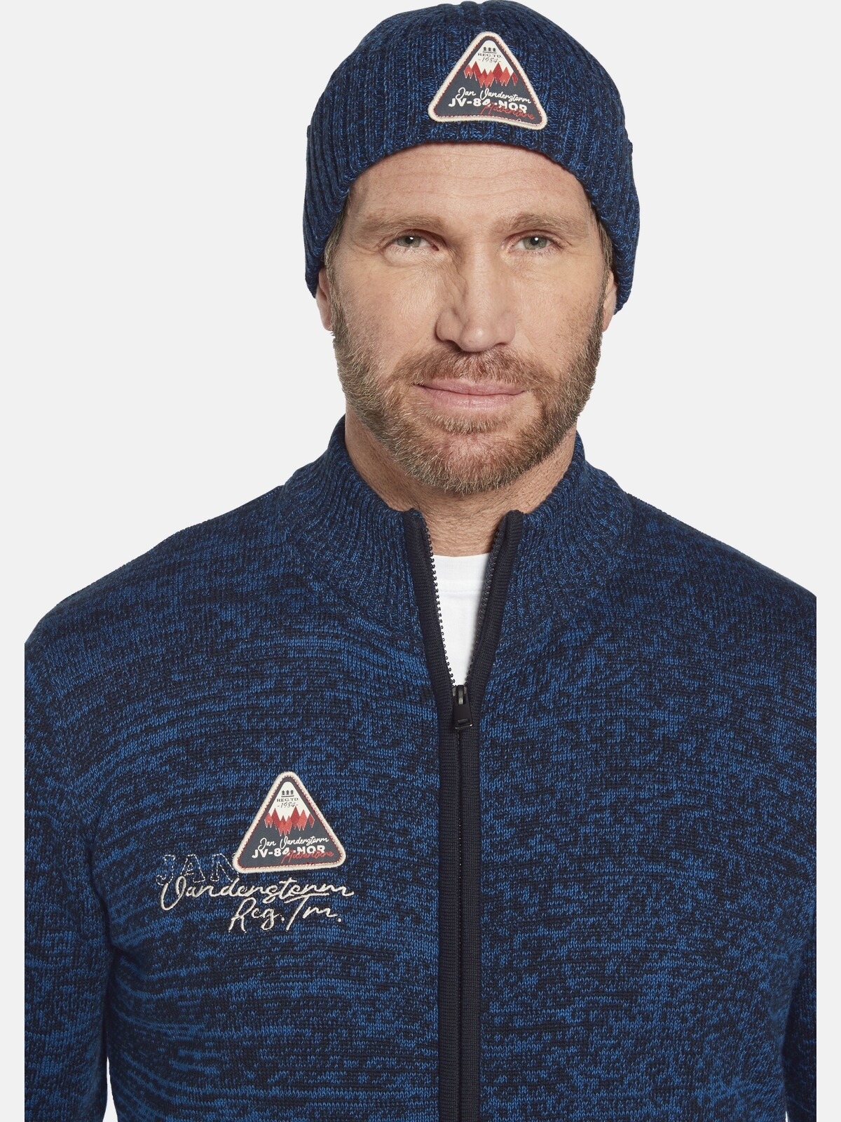 Jan Vanderstorm Strickjacke »Strickjacke mit Mütze APKE«