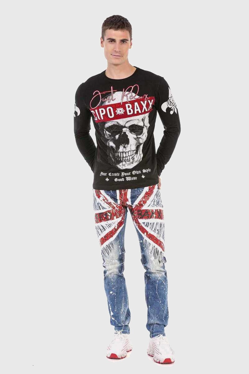 Cipo & Baxx 5-Pocket-Jeans »Jeans«, mit coolem Print