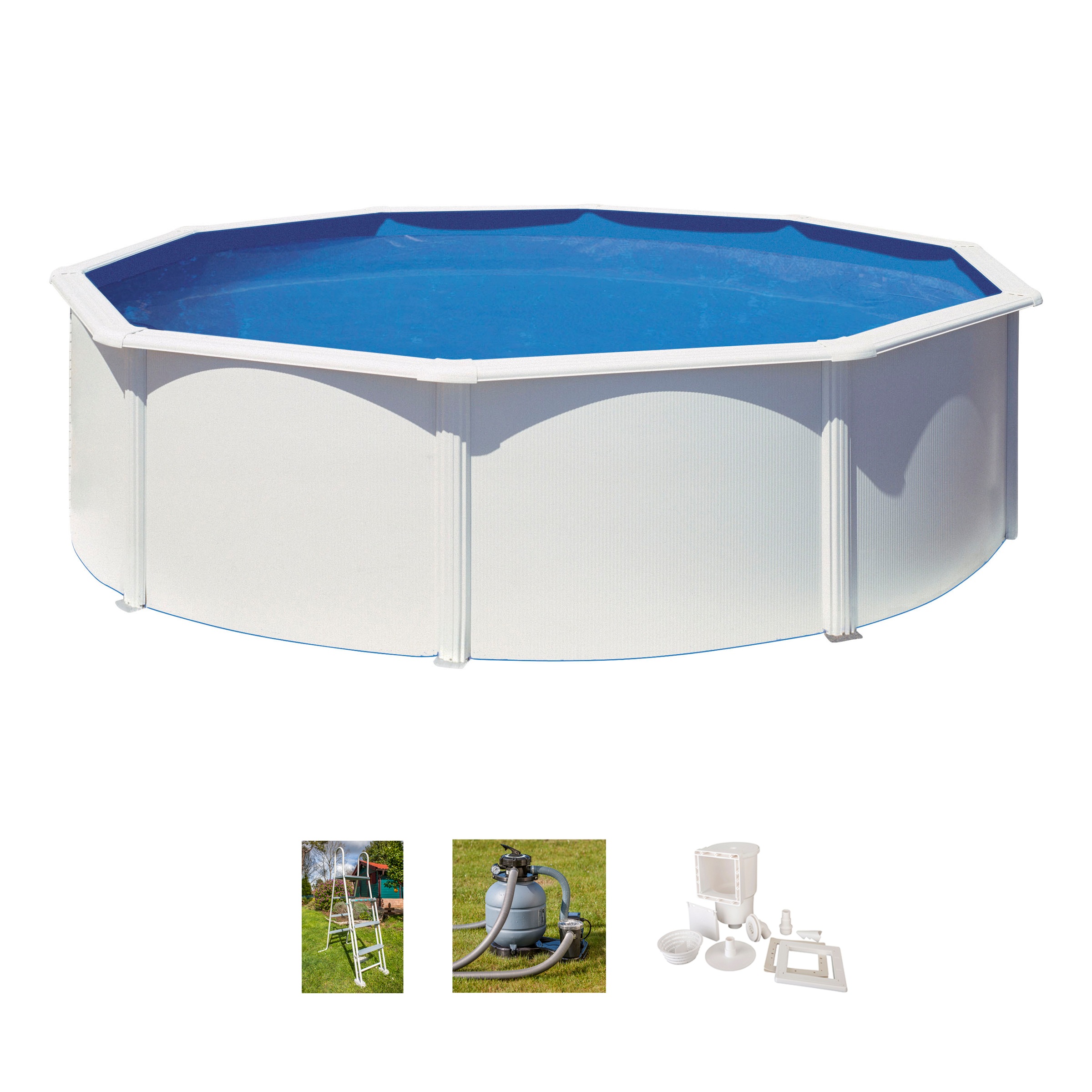 Gre Rundpool "FIDJI inkl. Zubehör" Höhe: 120 cm, in versch. Größen erhältlich