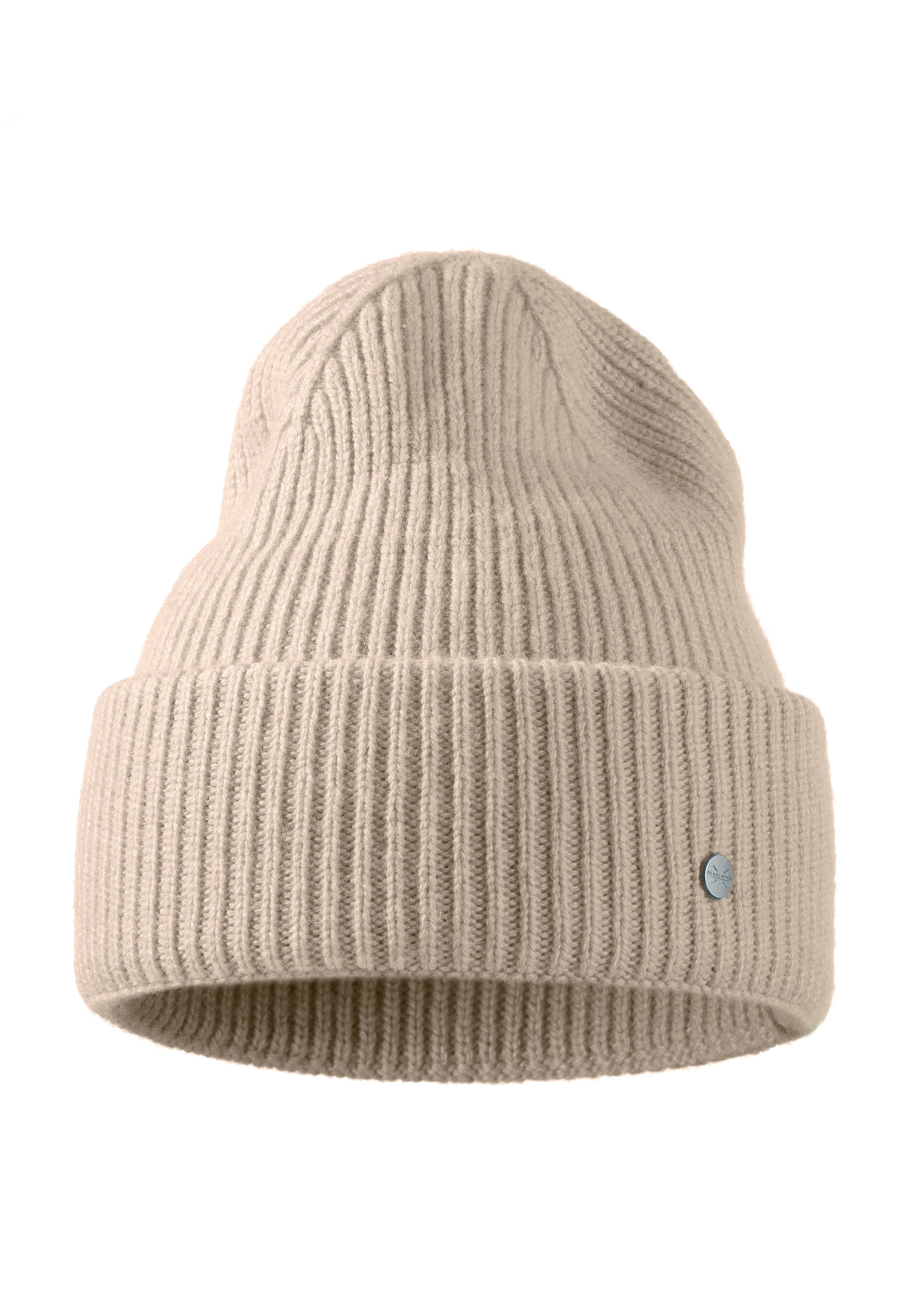 PEARLWOOD Strickmütze "IVA" Feinripp, breiter Umschlag, Temperaturregulierend, Wollanteil