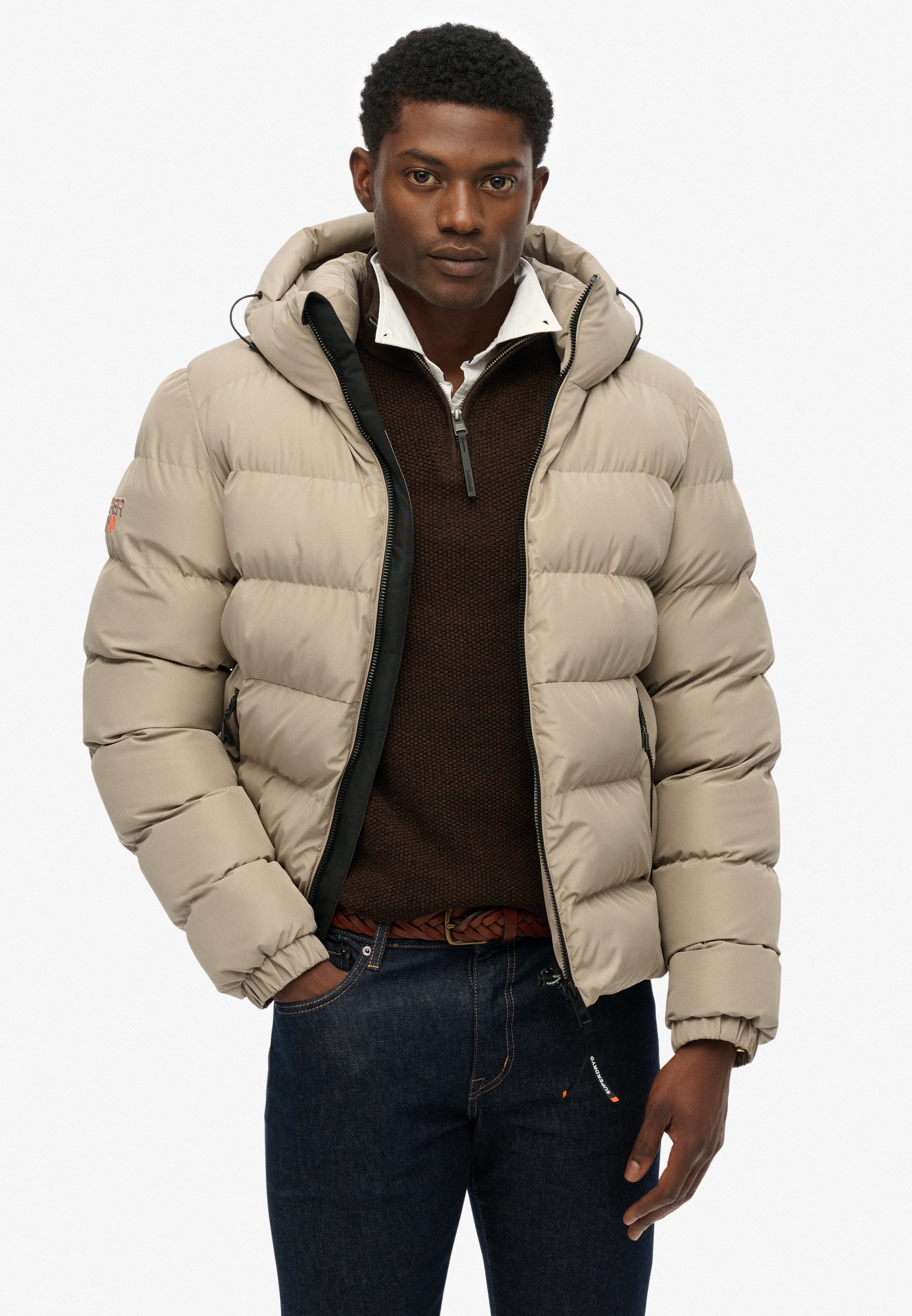 Superdry "HOODED SPORTS PUFFER JACKET" mit Kapuze Kunstfaser, relaxed fit günstig online kaufen