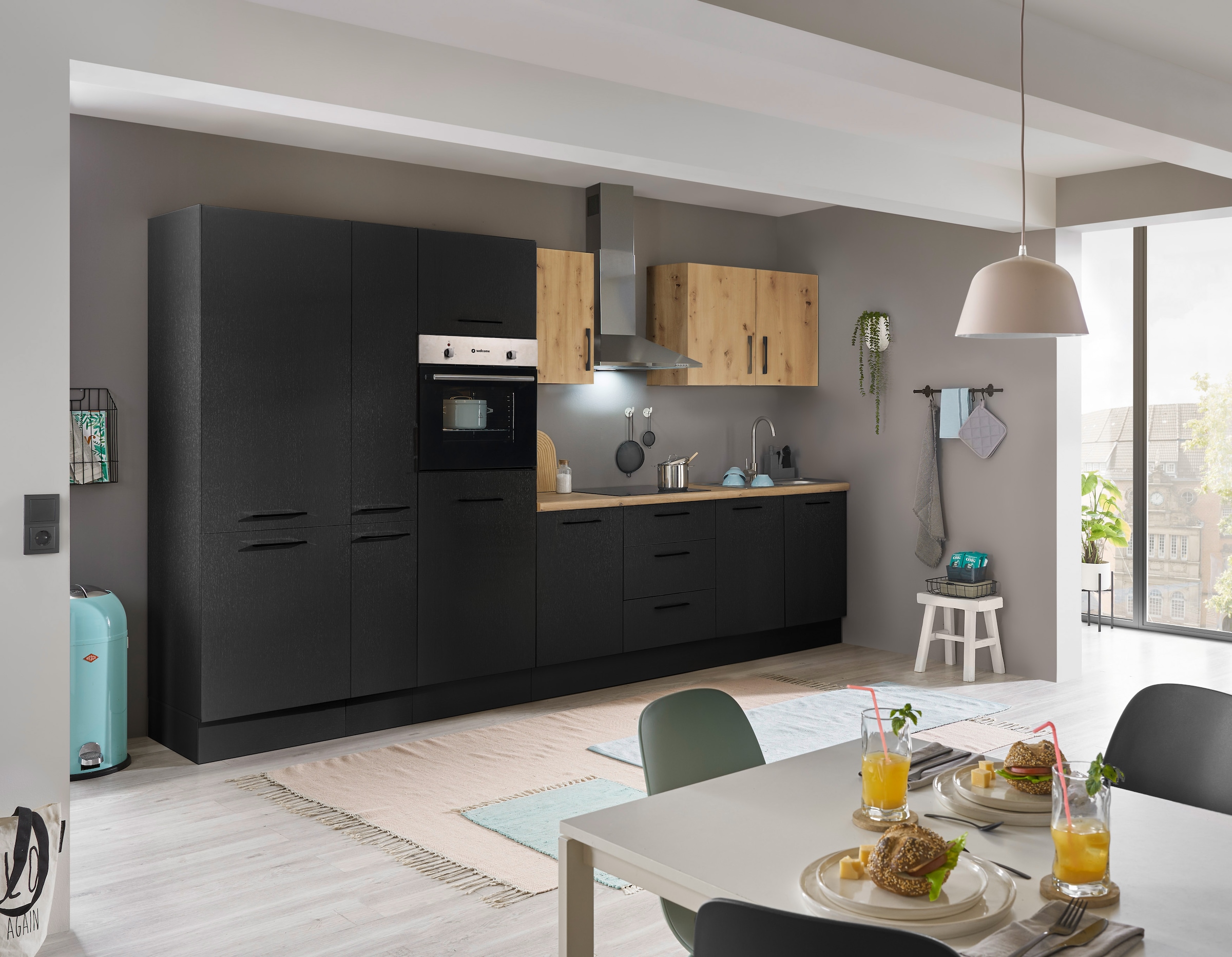 BASIC by Balculina Küchenzeile »Turin«, Breite 360 cm, wahlweise mit E-Geräten