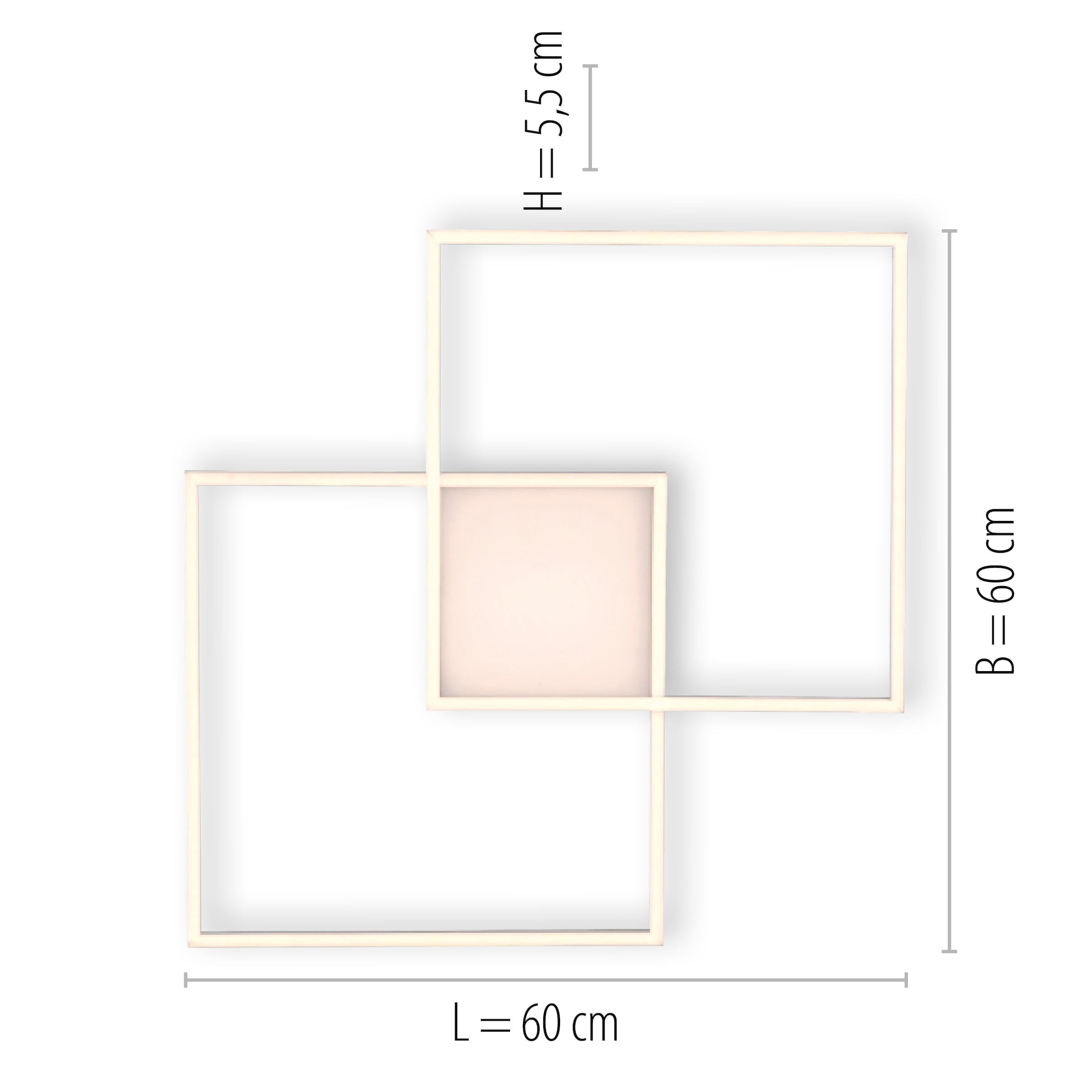 JUST LIGHT Deckenleuchte »ASMIN«, 3 flammig, Leuchtmittel LED-Board-LED-Board | LED fest integriert, CCT - über Fernbedienung, dimmbar, Serienschalter, Memory