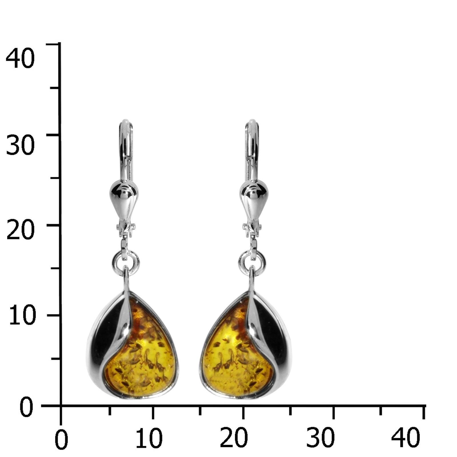 OSTSEE-SCHMUCK Paar Ohrhänger »- Jeska - Silber 925/000 - Bernstein«