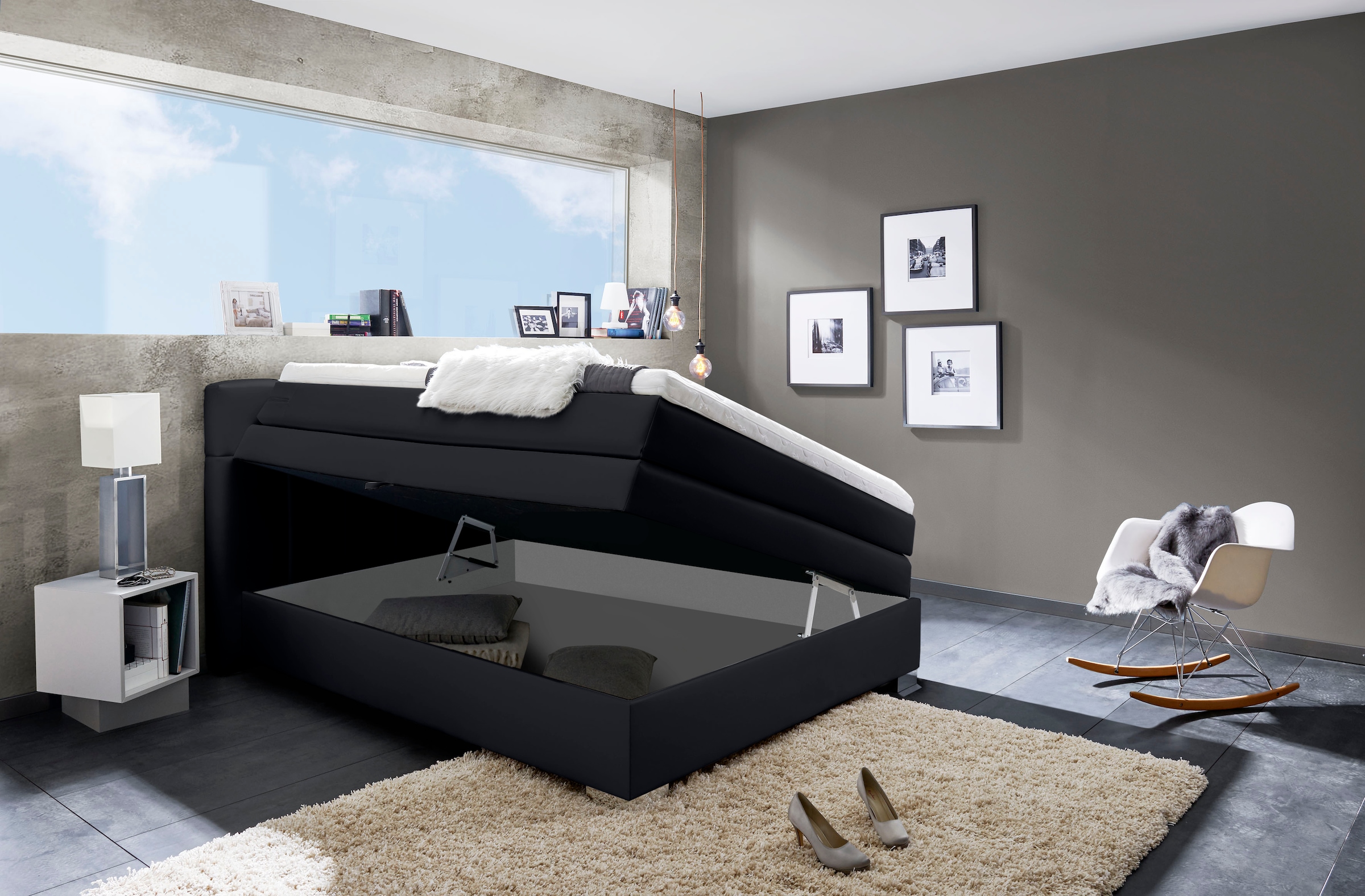 INOSIGN Boxspringbett »Airdrie«, inkl. Bettkasten und Topper