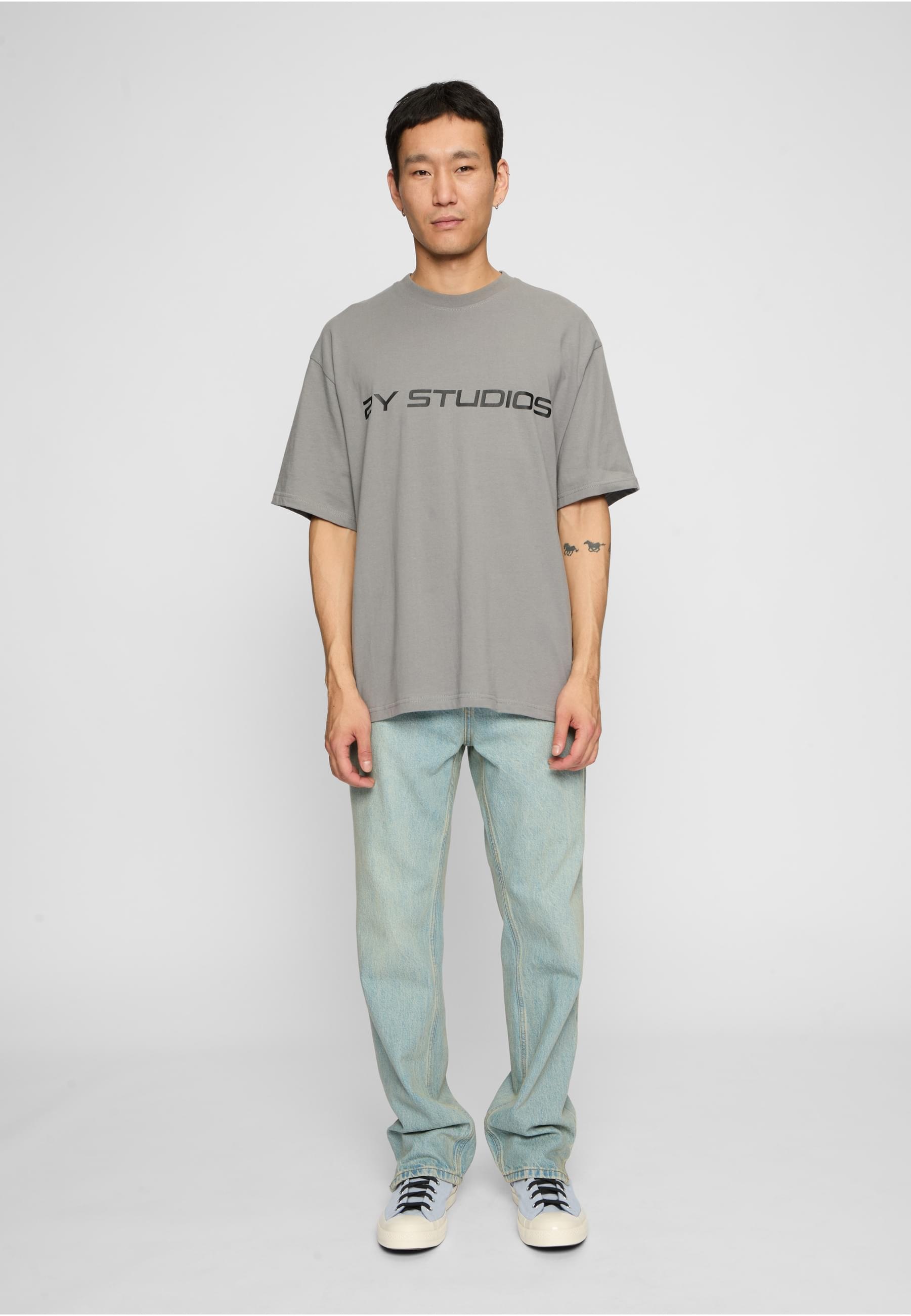 2Y Studios T-Shirt »2Y Studios Herren Logo Oversize Tee«, (1 tlg.)