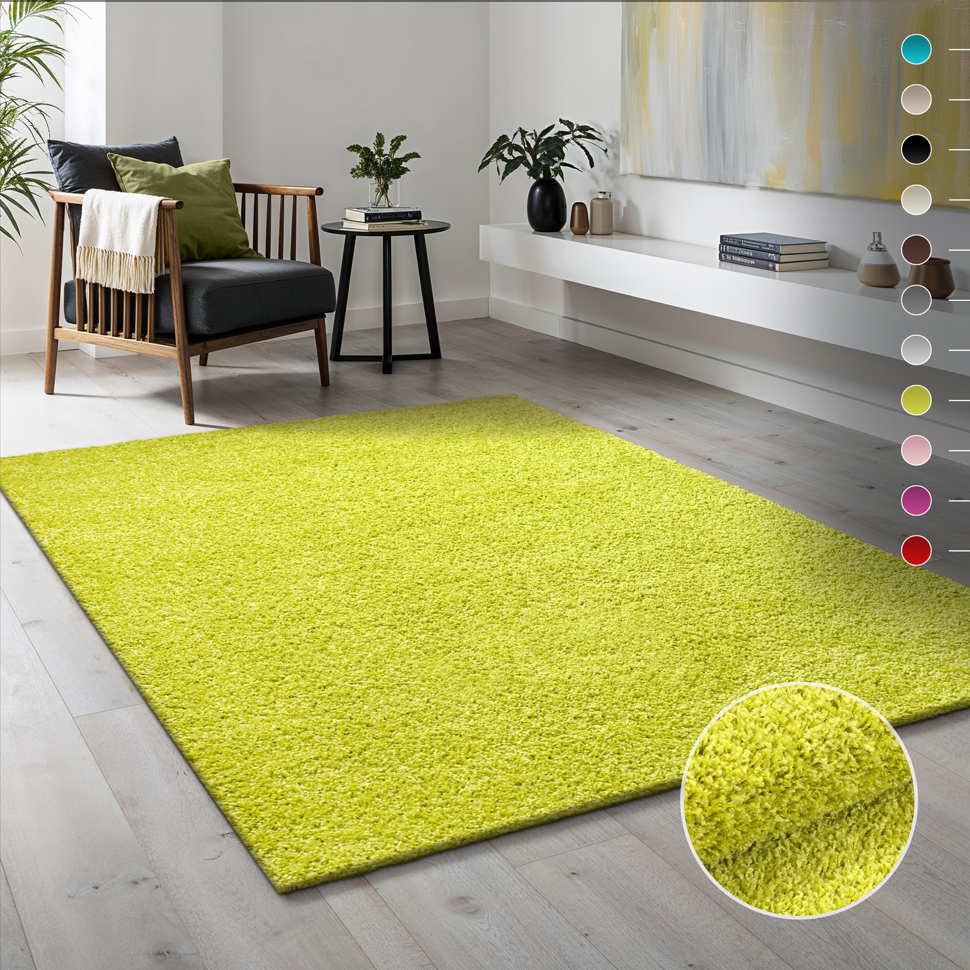 Sanat Hochflor-Teppich "LOCA, auch als Läufer und in Rund" rechteckig 30 mm Höhe Wohnzimmer, Langflor, Shaggy, Schlafzimmer