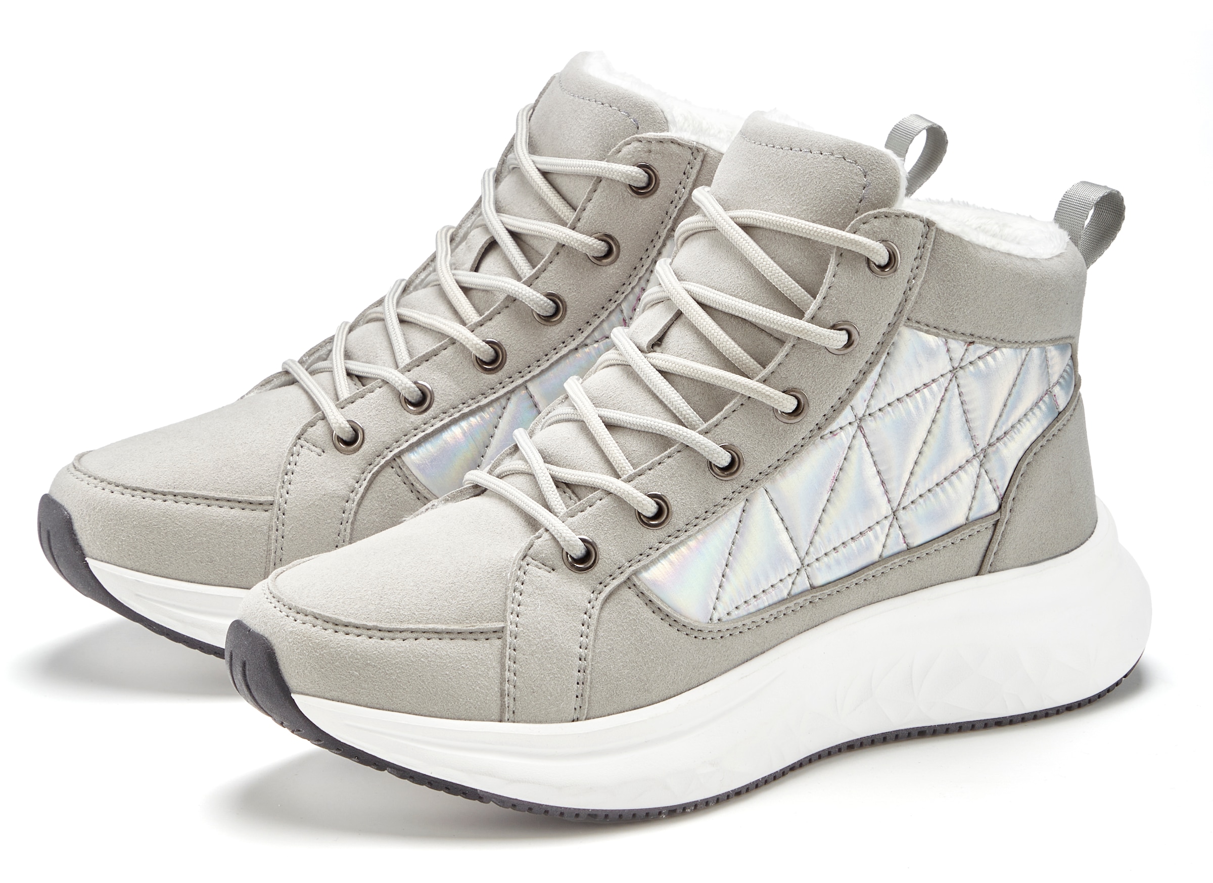 Vivance Stiefelette "Stiefel, Outdoorstiefel, Winterstiefelette," im modischen Metallic-Look VEGAN