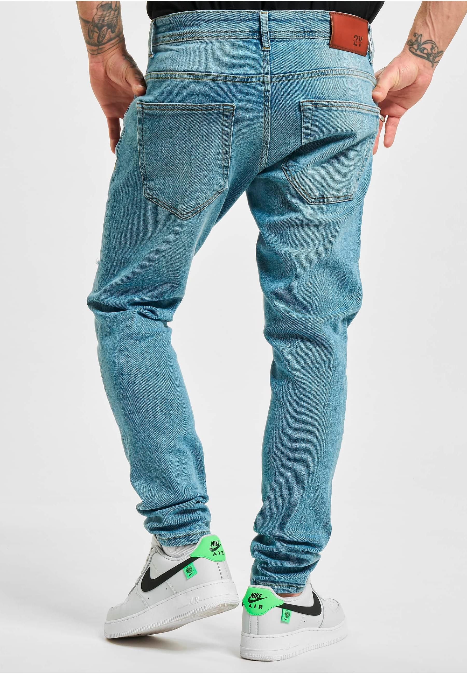2Y Studios Bequeme Jeans »2Y Studios Herren 2Y Destroyed Slim Fit Denim«, (1 tlg.)