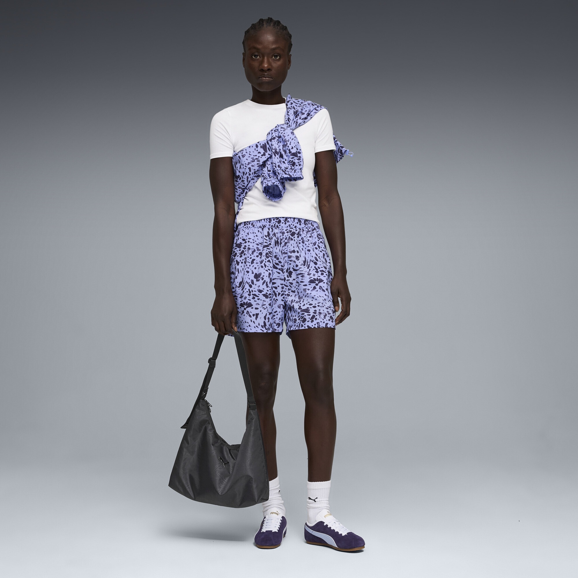 PUMA Shorts »Essentials Graphics Animal High-Rise Bedruckte 4" Shorts Damen«