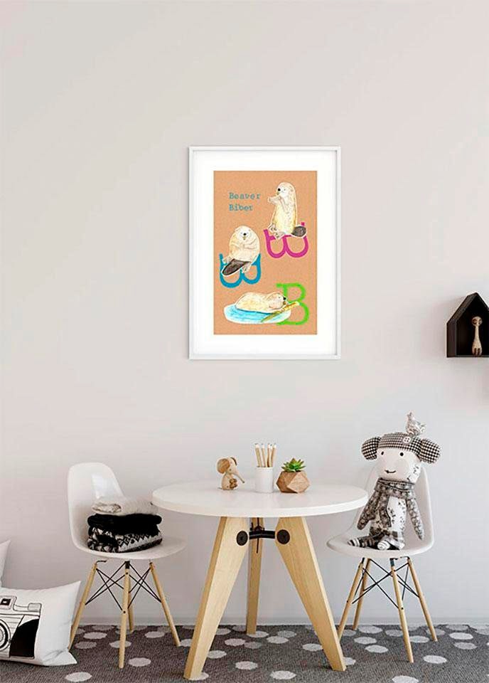 Kinderzimmer, Wohnzimmer Buchstaben, B«, (1 »ABC Animal Poster Komar Schlafzimmer, | BAUR St.),