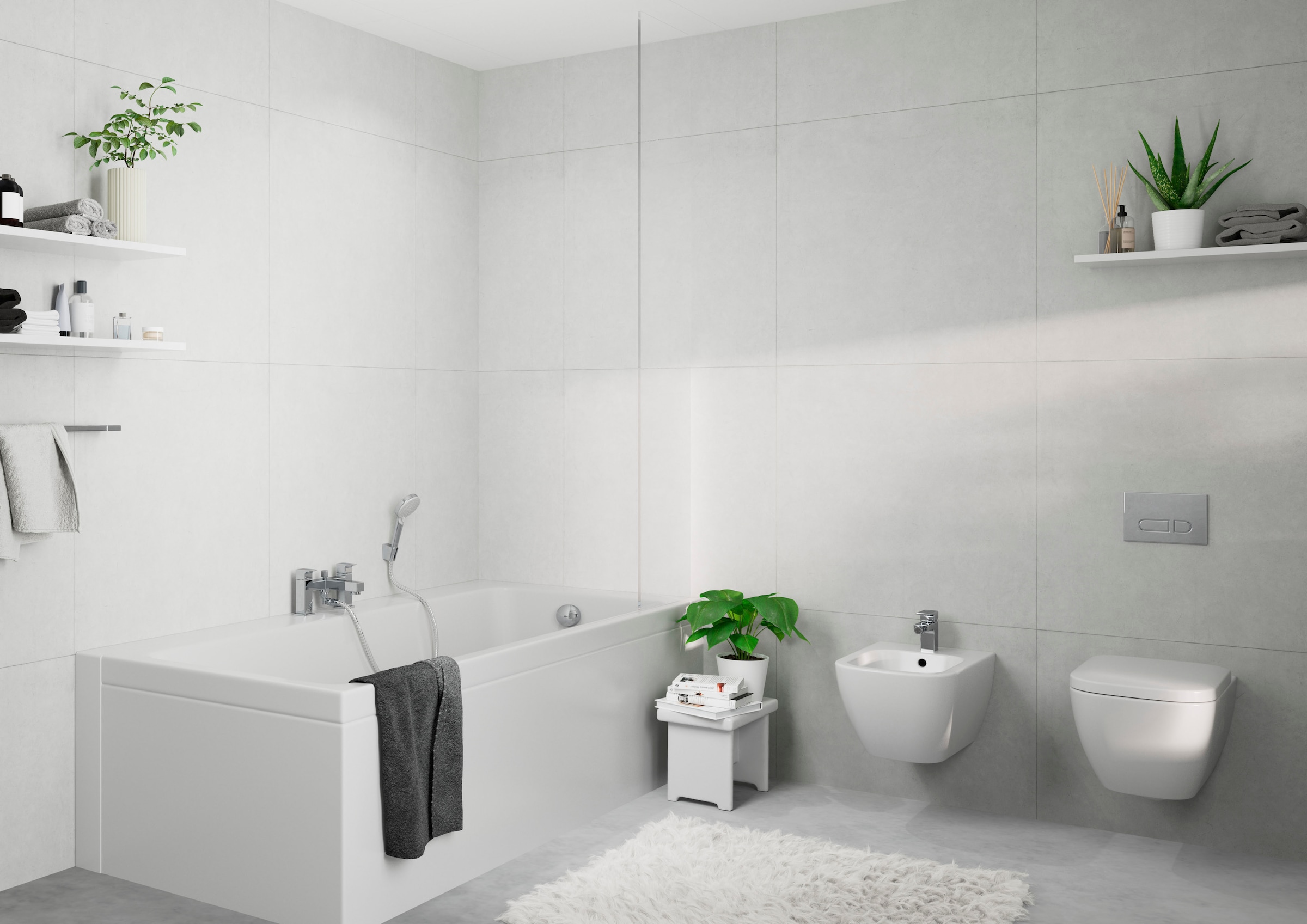 hansgrohe Bidetarmatur »Vernis Shape«, mit Zugstangen-Ablaufgarnitur, chrom