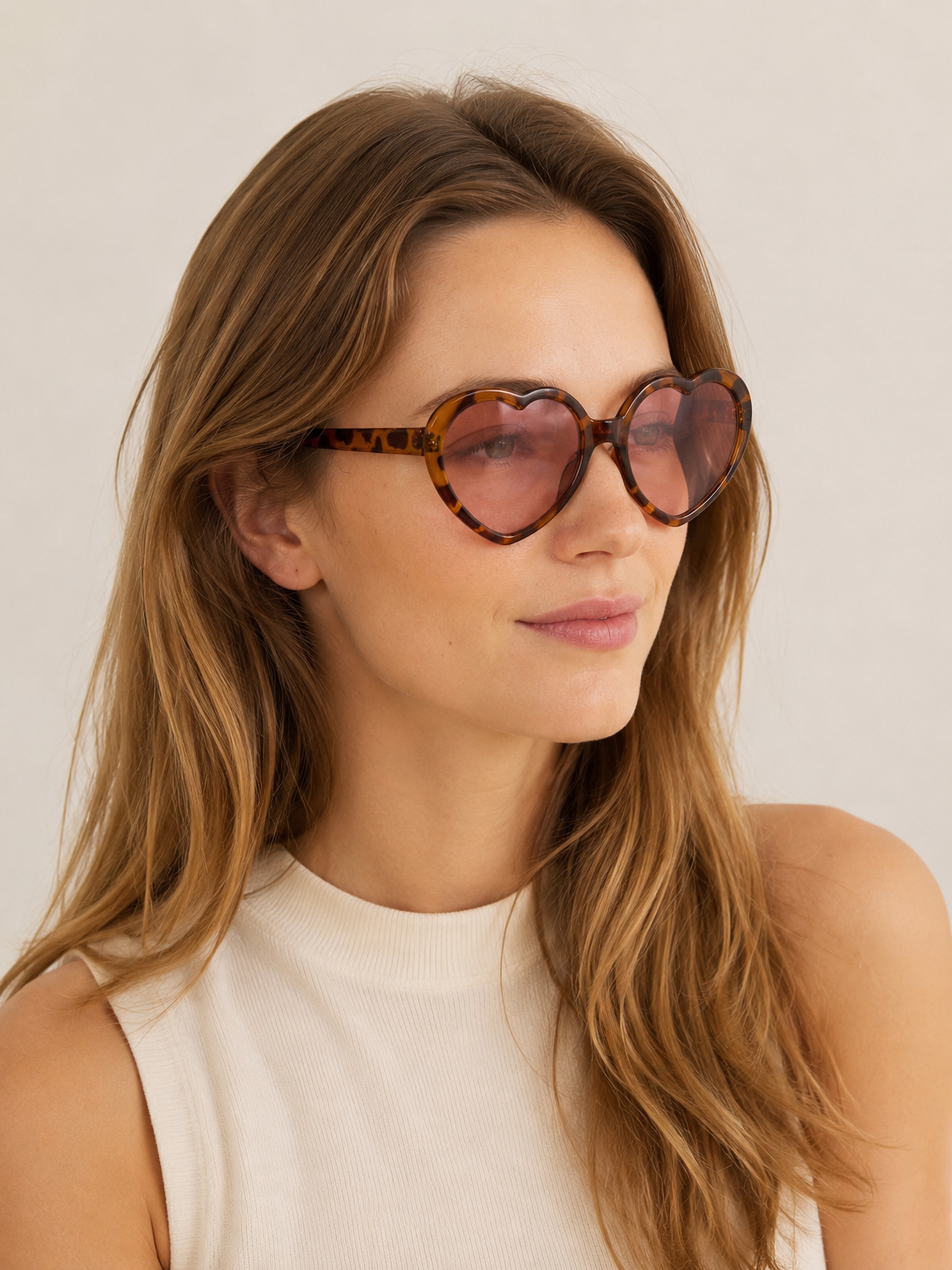 COLLEZIONE ALESSANDRO Sonnenbrille »Heart« Rahmen in Leooptik