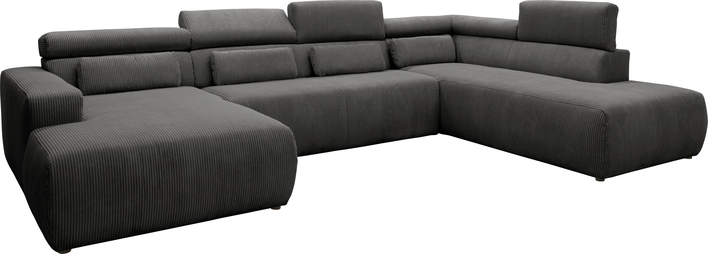 DOMO collection Wohnlandschaft Brandon viele Bezugsarten, incl. Nierenkissen, mit Kopfteilverstellung, wahlweise Sitztiefenverstellung