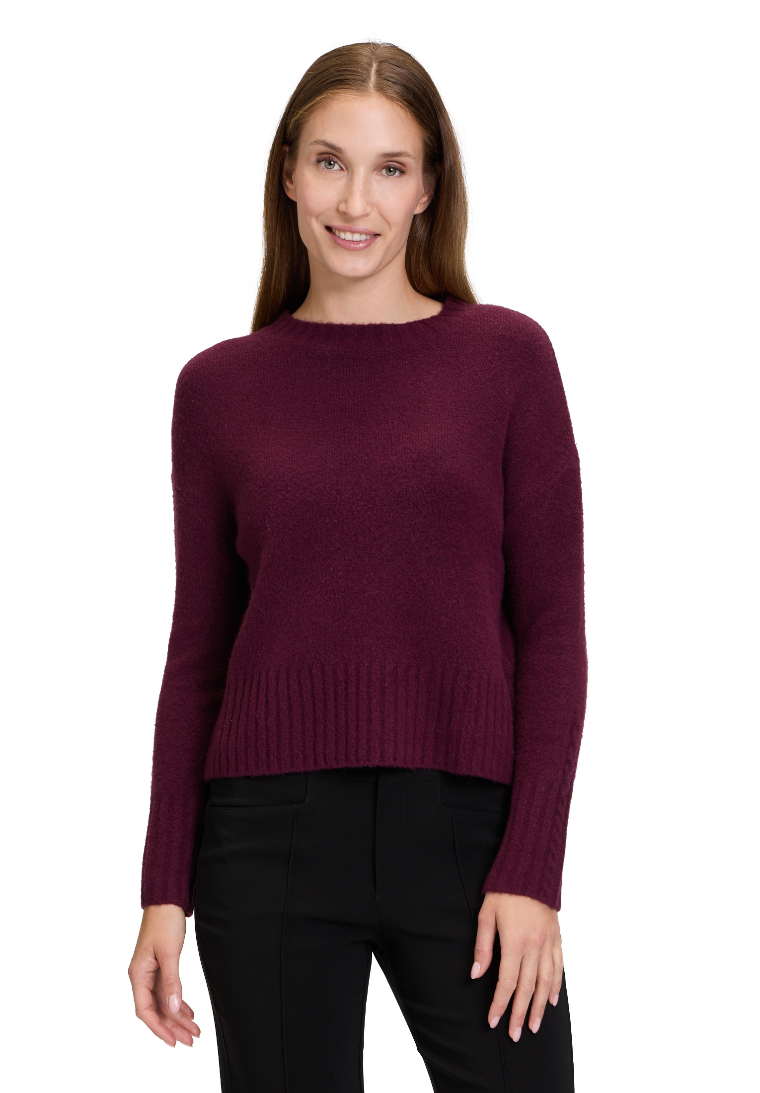 Cartoon Strickpullover "Cartoon Damen Strickpullover mit Rundhalsausschnitt günstig online kaufen