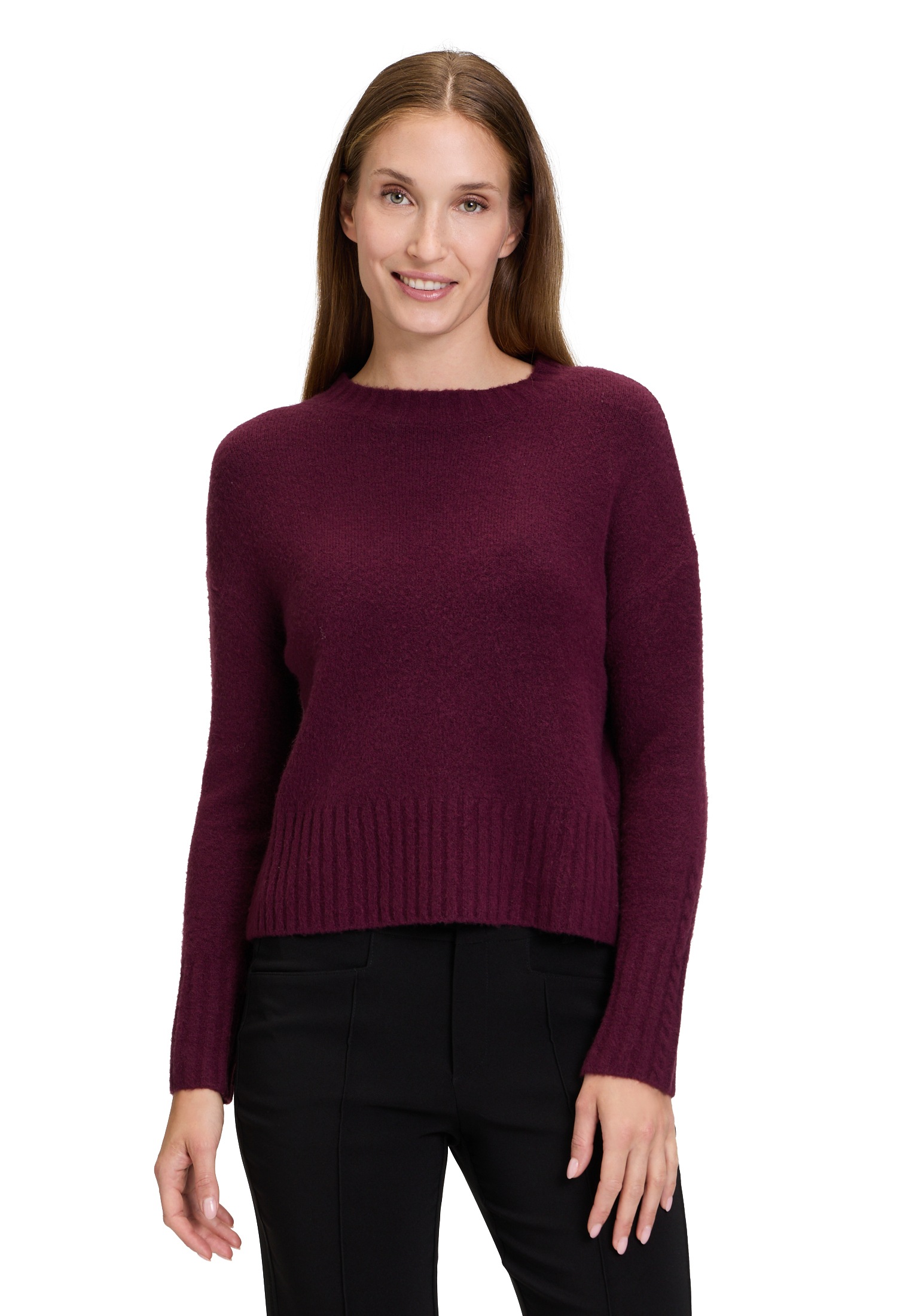 Cartoon Strickpullover "Damen Strickpullover mit Rundhalsausschnitt" 1 Stk. günstig online kaufen