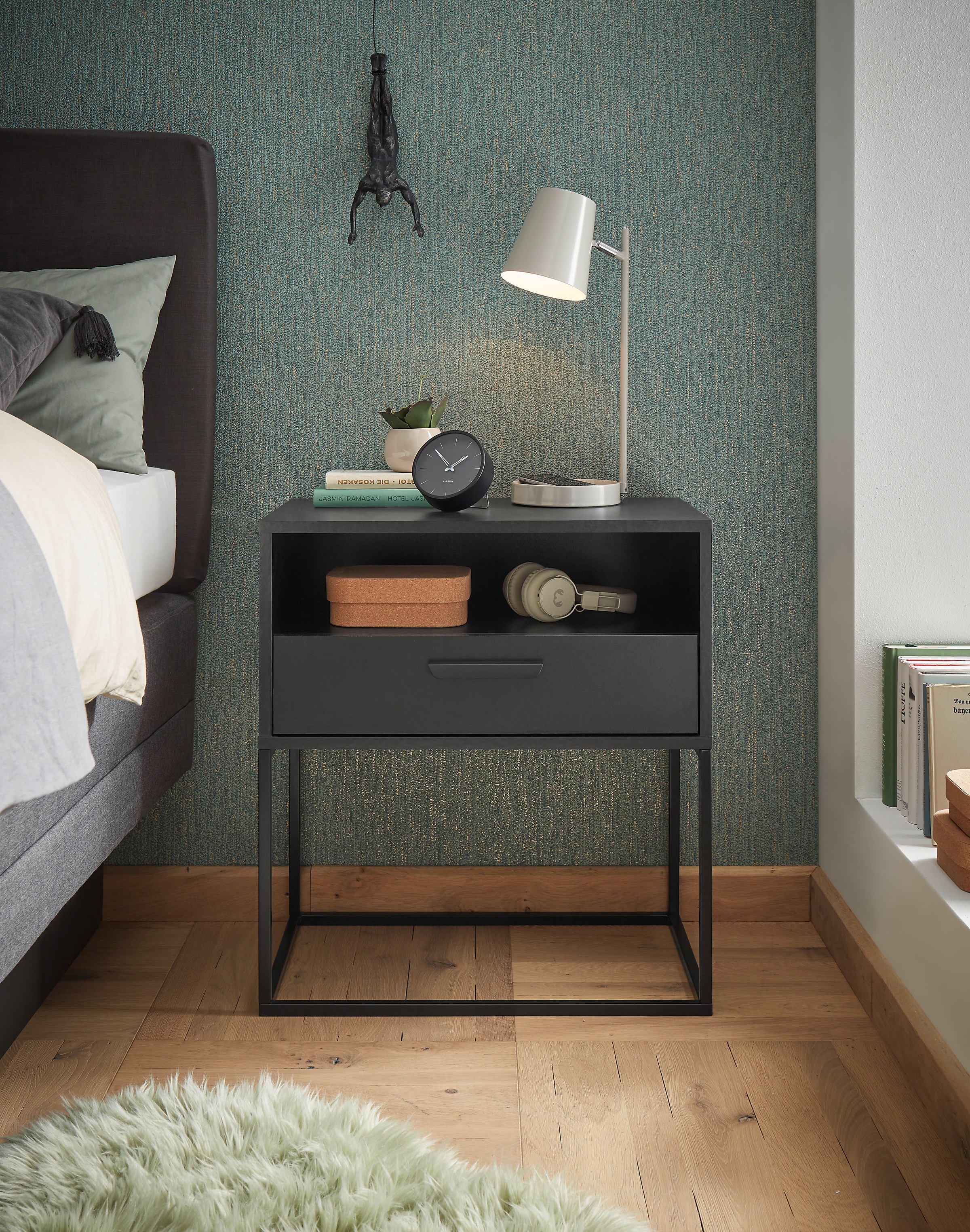 Schlafkontor Nachtkommode "Cudro Nachttisch auf Fußgestell" mit einem offen günstig online kaufen