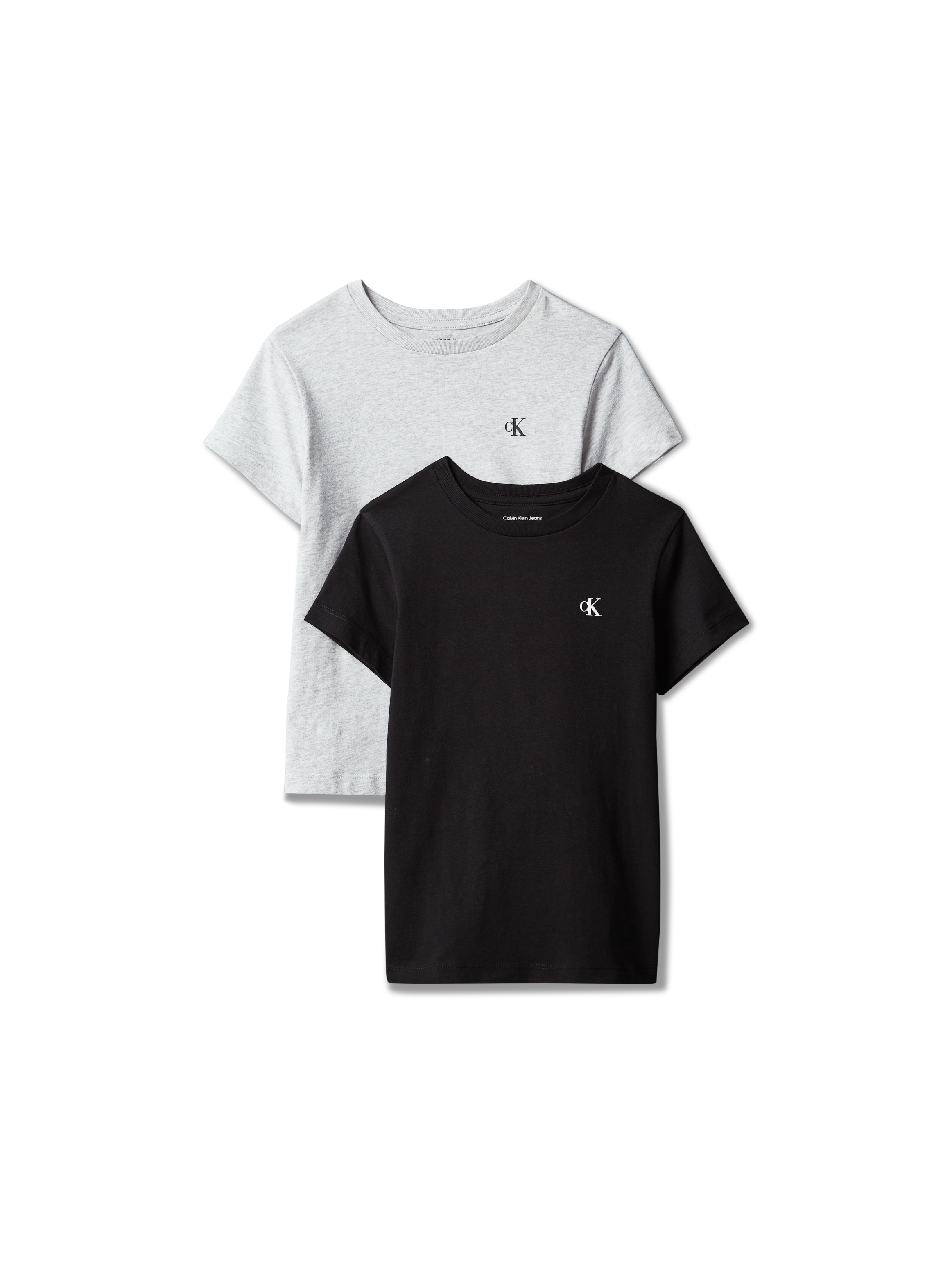 Calvin Klein Jeans T-Shirt Packung, 2 Rundhalsausschnitt, reine Baumwolle, Logodruck