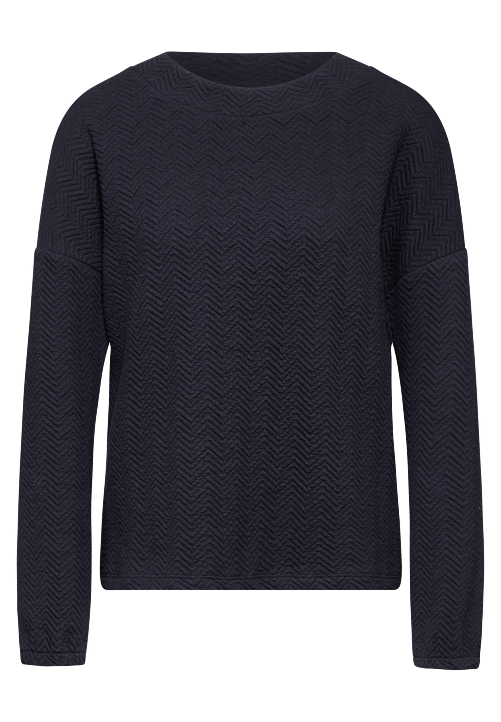 STREET ONE Langarmshirt, mit Materialmix