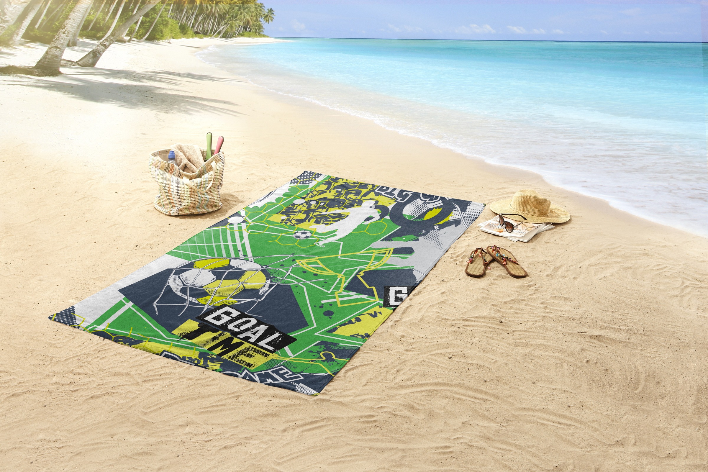 good morning Strandtuch "Goaltime" Kinder Strandtuch, Mikrofaser, Velours, günstig online kaufen