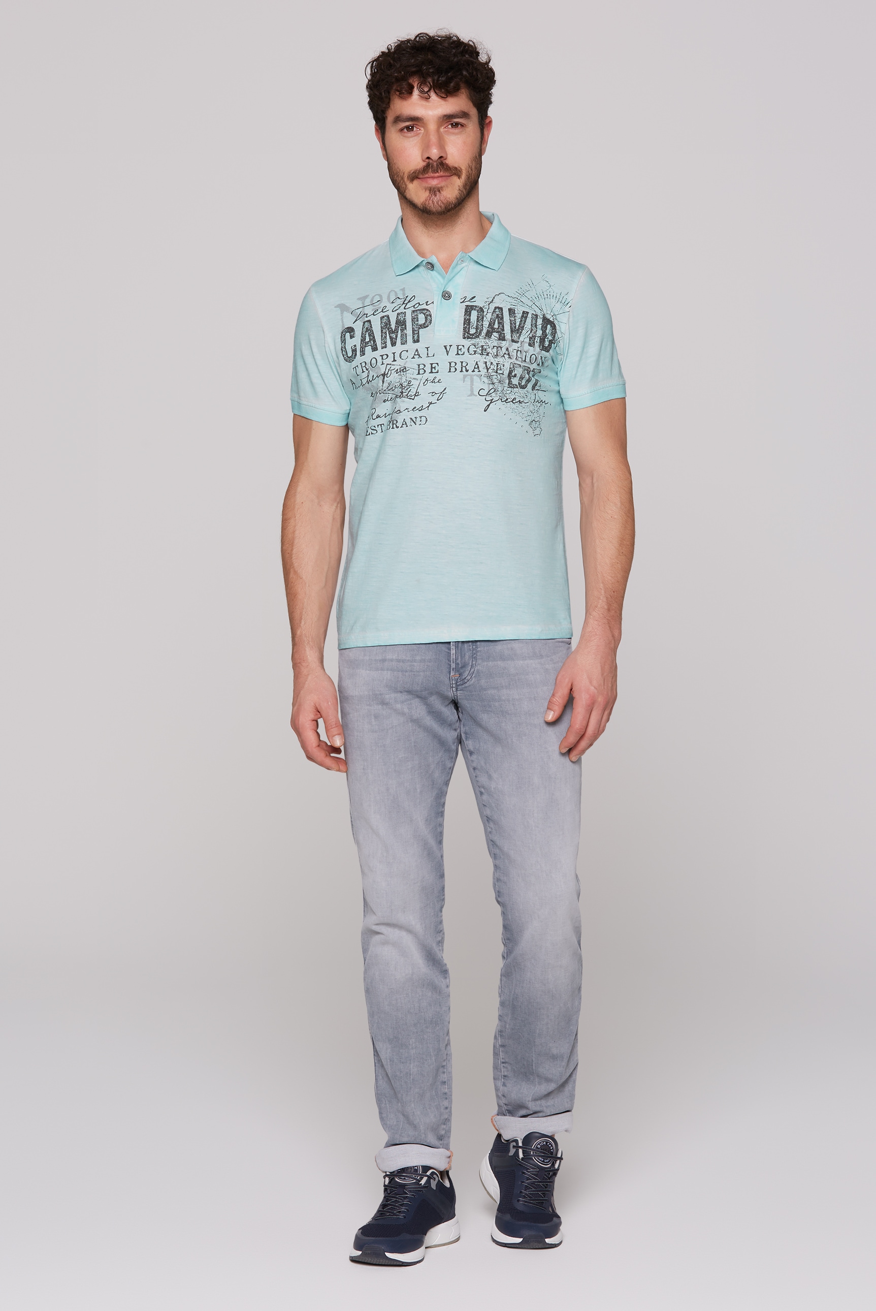 CAMP DAVID Poloshirt, aus Baumwolle