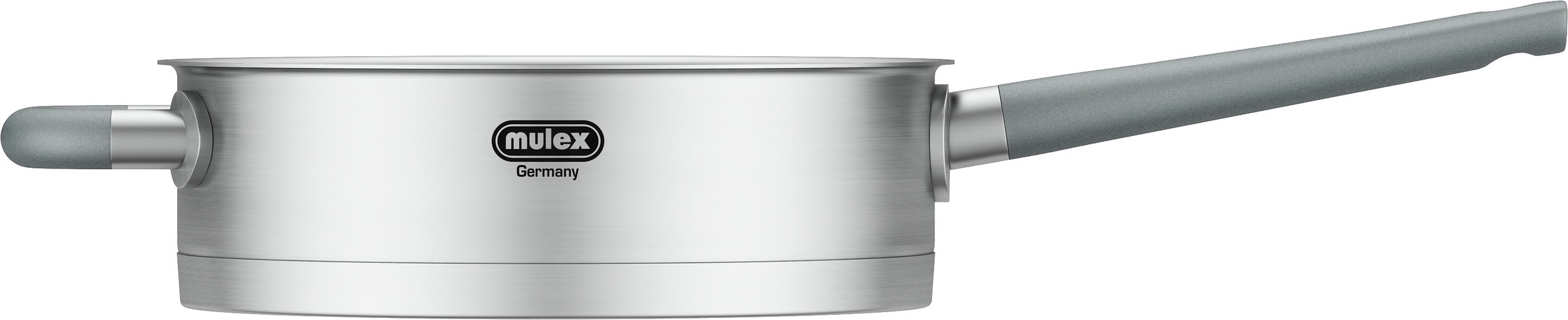 Mulex Bratpfanne »LUGANO«, Edelstahl 18/10, mit Deckel, Messskala, Schüttrand, Kapselboden, Ø 24 cm, Induktion