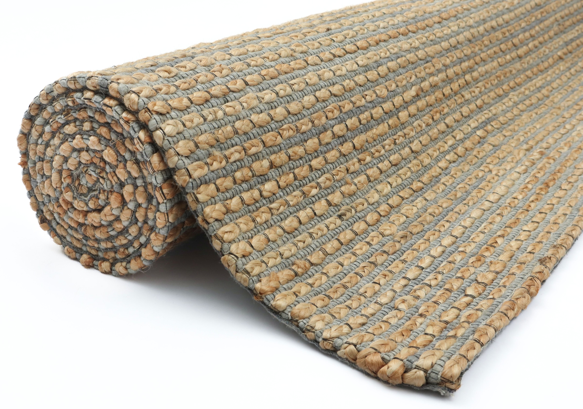 OTTO home Teppich »Jerron, Jute-Mix, Flechtoptik« rechteckig 15 mm Höhe Scandi-Stil, Strukturgewebe, Wohnzimmer, Schlafzimmer, Esszimmer