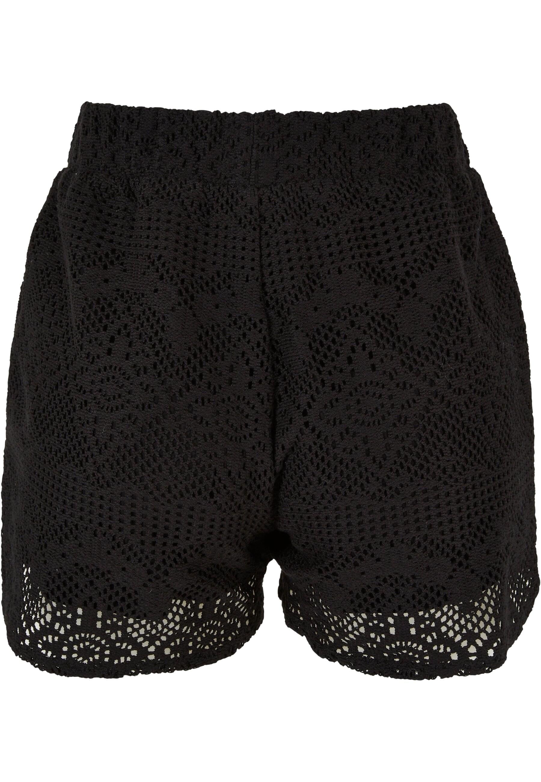 URBAN CLASSICS Stoffhose »Urban Classics Damen Ladies Crochet Lace Resort Shorts«, (1 tlg.)