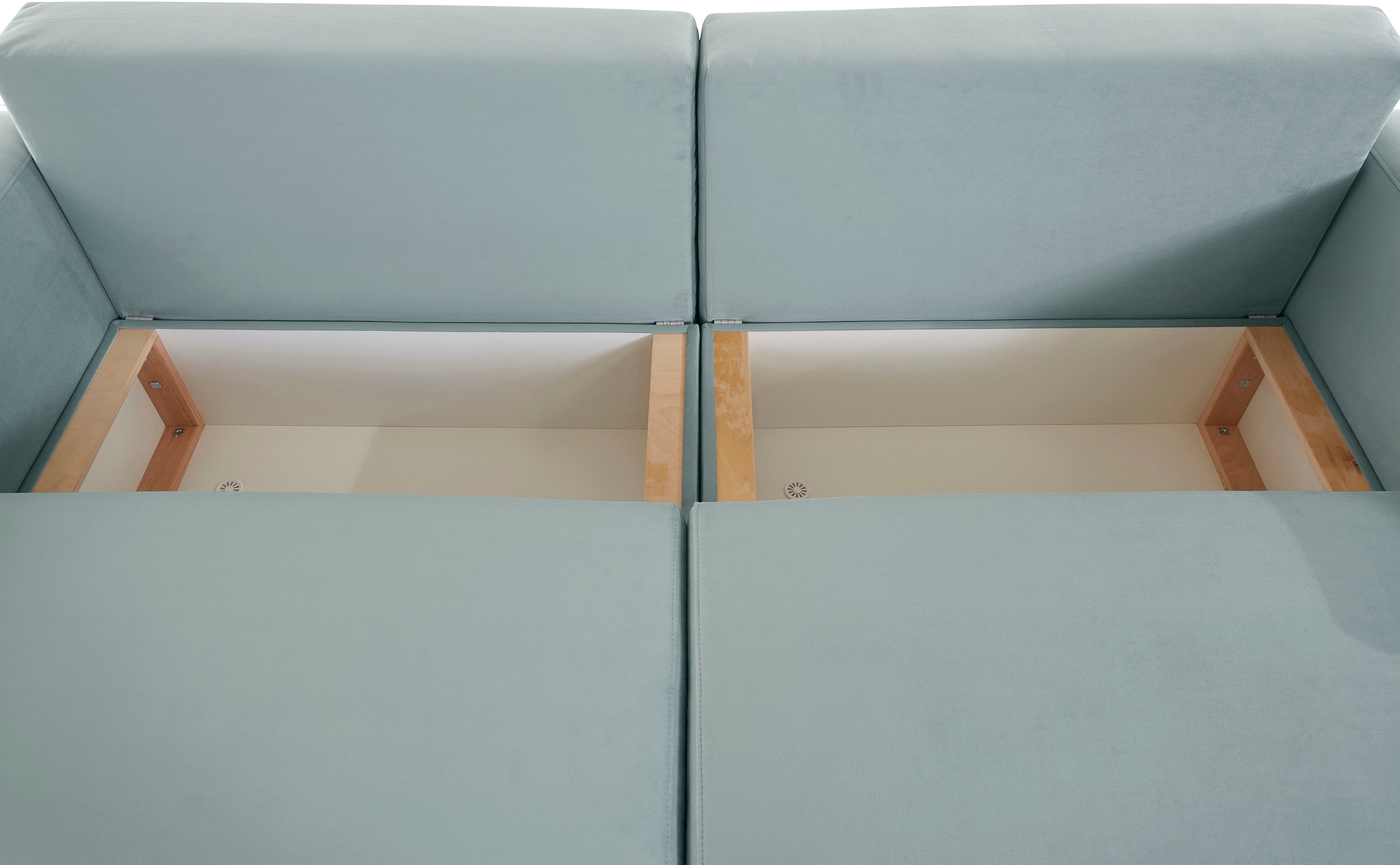 INOSIGN Ecksofa »Marva 3tlg. L-Form«, beide Armlehnelemente ausziehbar für Bettfunktion, mit Bettkasten