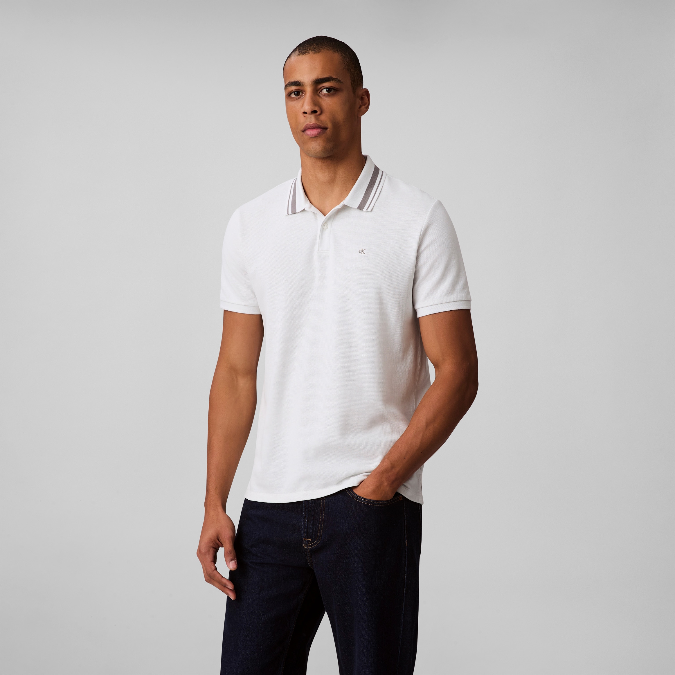 Calvin Klein Jeans Poloshirt "SS CSL PQ CLSSC TPPD", Mit Rundhalsausschnitt günstig online kaufen