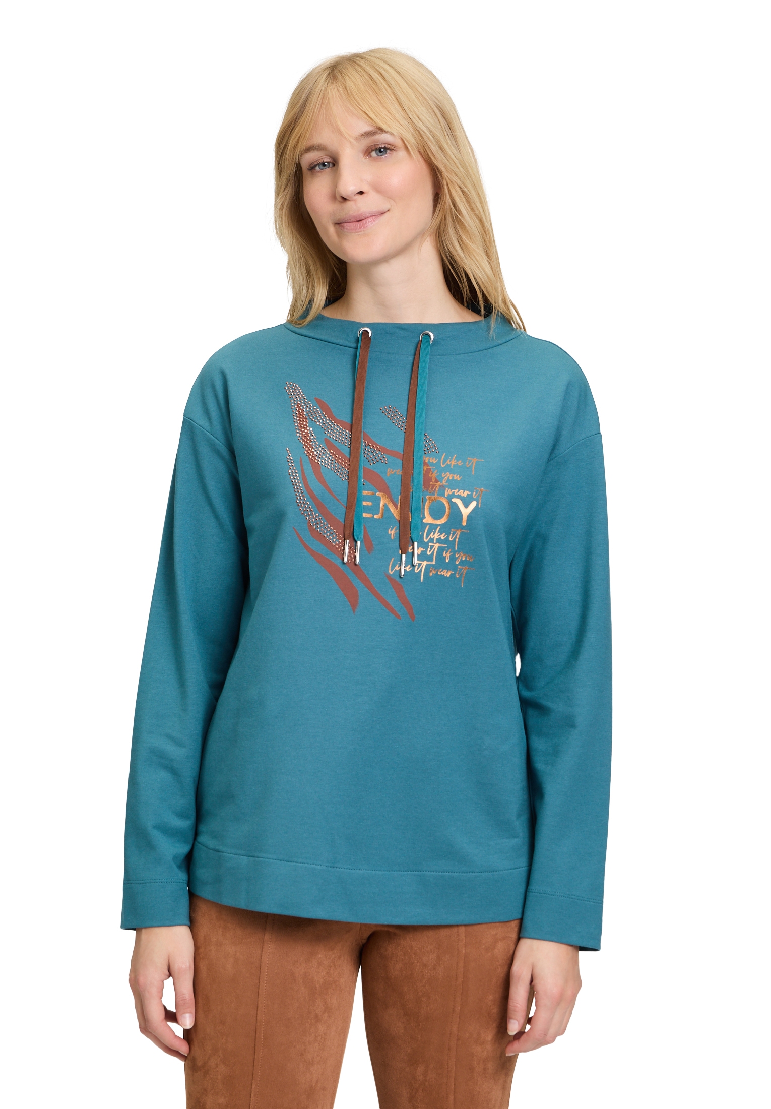 Betty Barclay Sweatshirt "Betty Barclay Sweatshirt mit Kragen", Glitzerstei günstig online kaufen