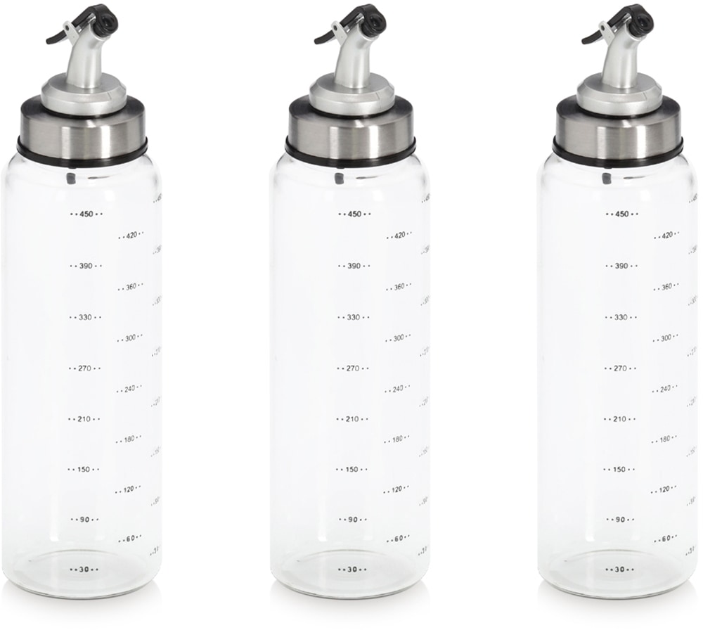 Zeller Present Menage-Set "Essig-/Ölflasche, 3-tlg." präziser Ausguss, 500 günstig online kaufen