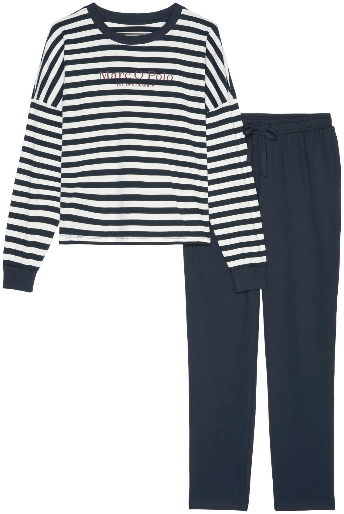 Marc OPolo Pyjama "Mix & Match Cotton-Woven", (Set, 2 tlg.), mit Logoschrif günstig online kaufen