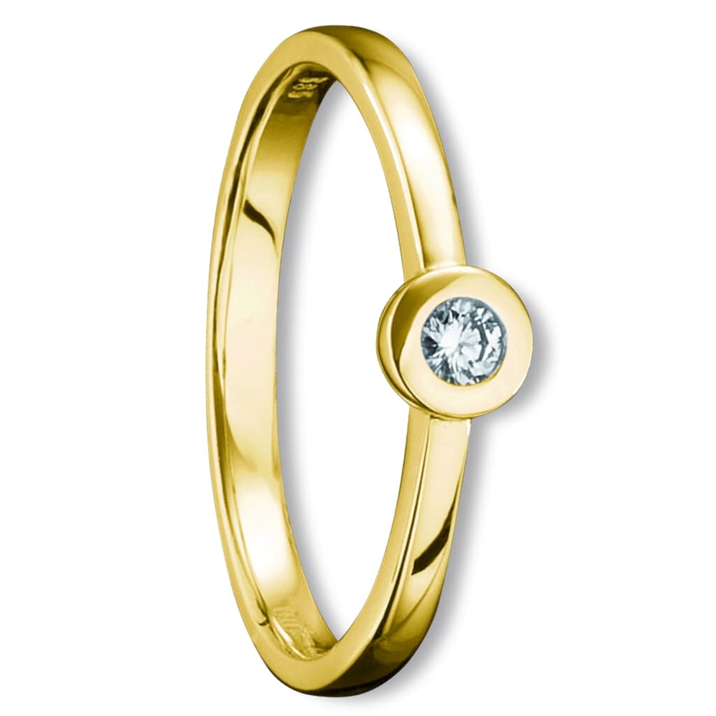ONE ELEMENT Diamantring »0 05 ct Diamant Brillant Ring aus 585 Gelbgold« Damen Gold Schmuck