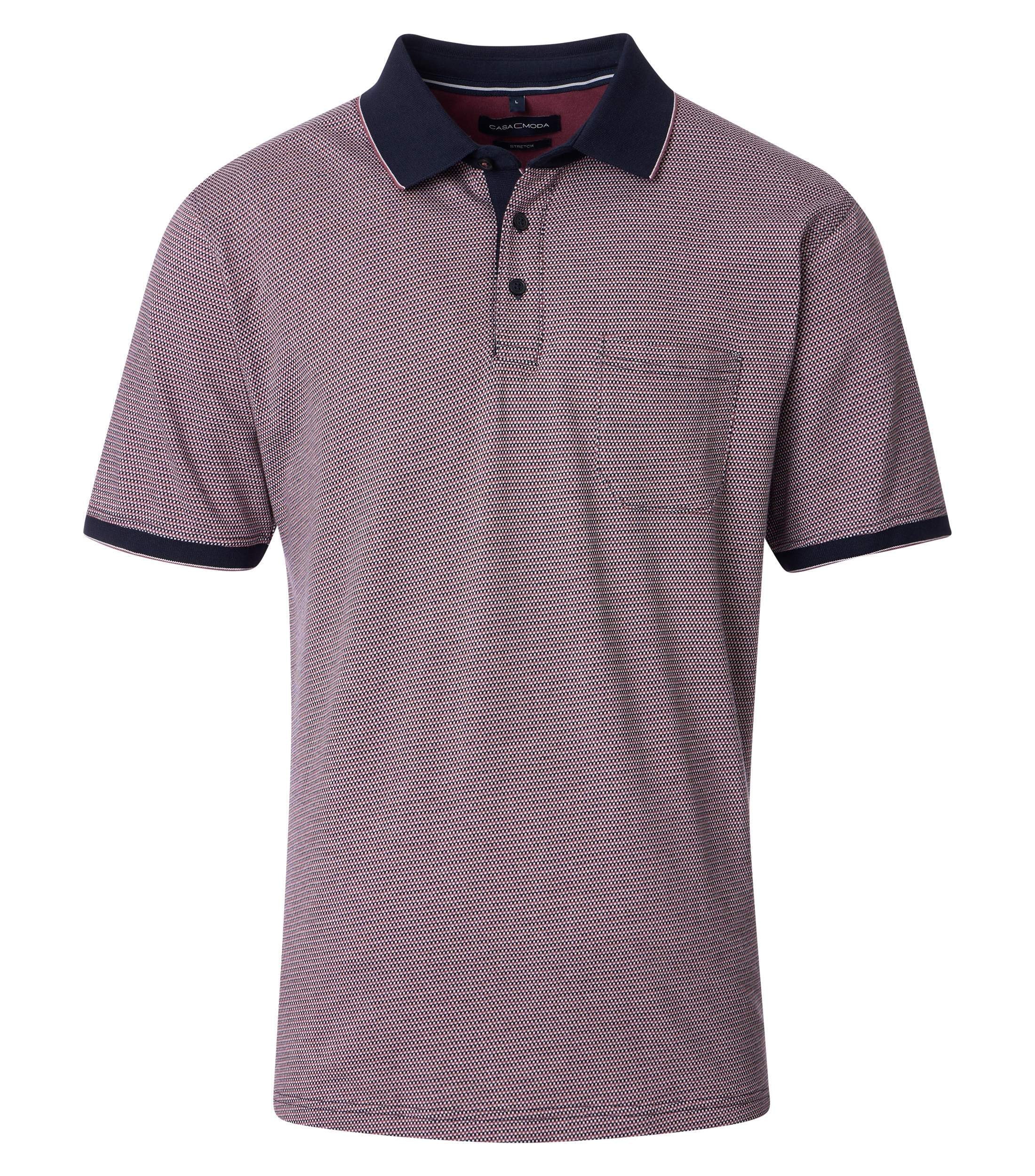 CASAMODA Poloshirt "CASAMODA Polo-Shirt gemustert" günstig online kaufen