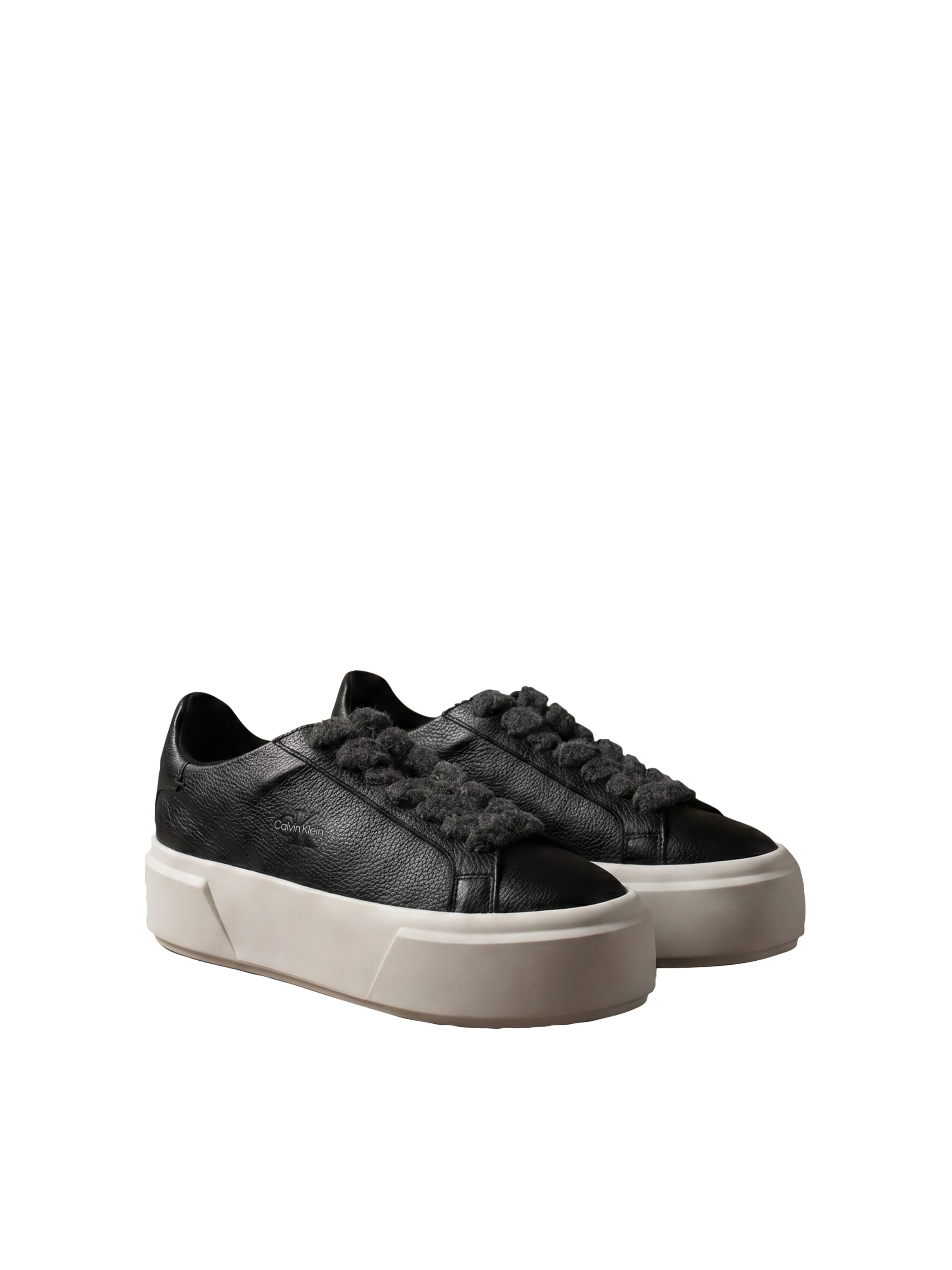 Calvin Klein Plateausneaker "FLATFORM LACEUP LTH WL" Halbschuh, Freizeitsneaker mit seitlichem CK-Logo